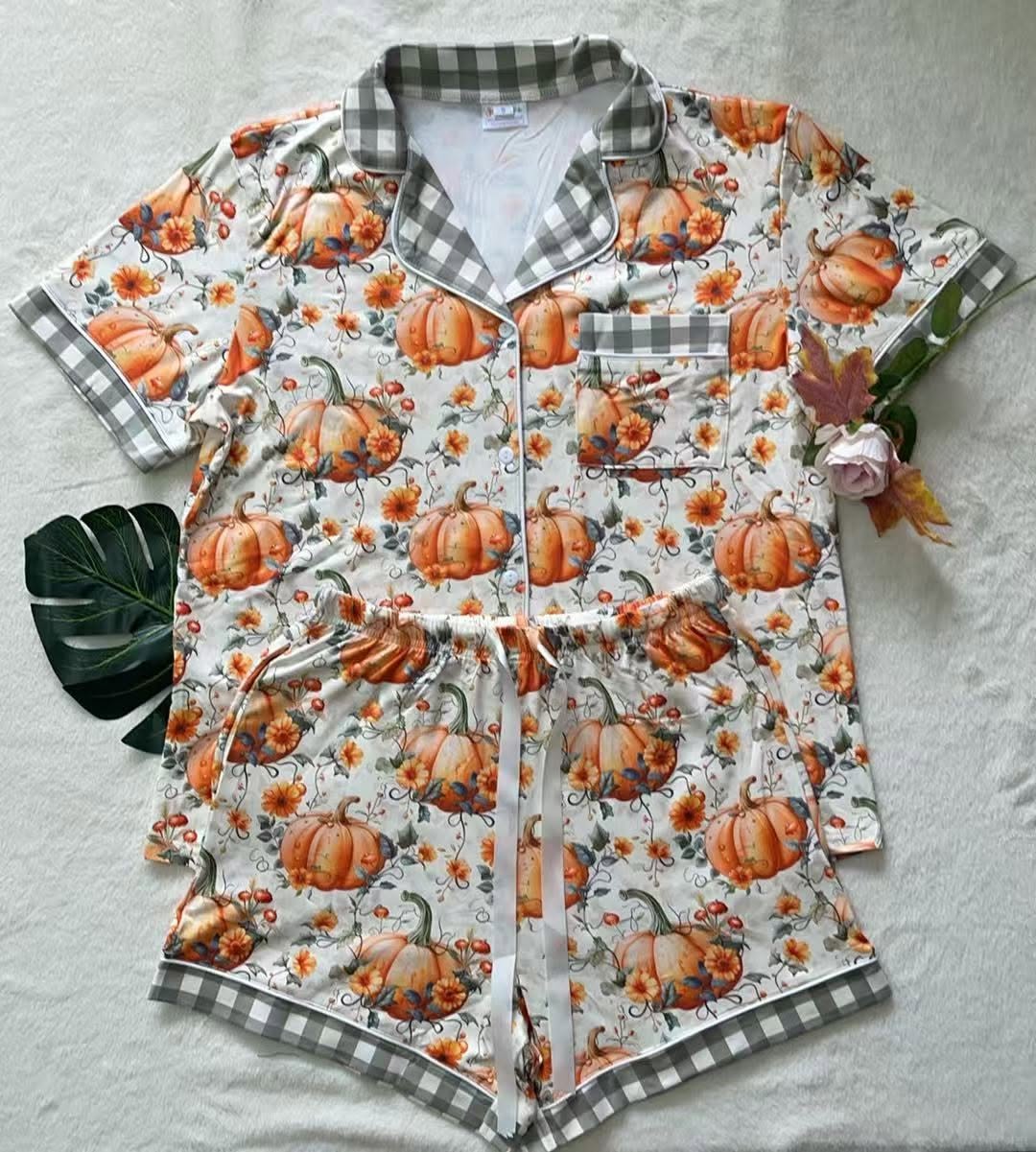 PRE-ORDER: Halloween Button Down Pajama Set