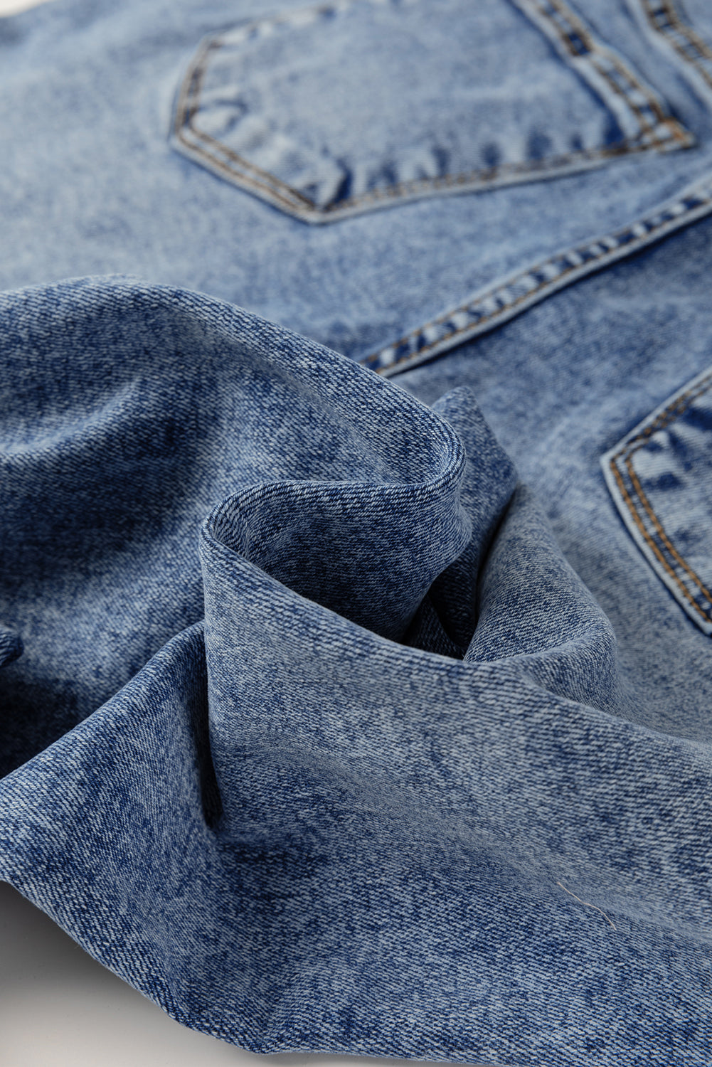 PRE-ORDER: Center Seam Cuffed Hem Straight High Waist Jeans