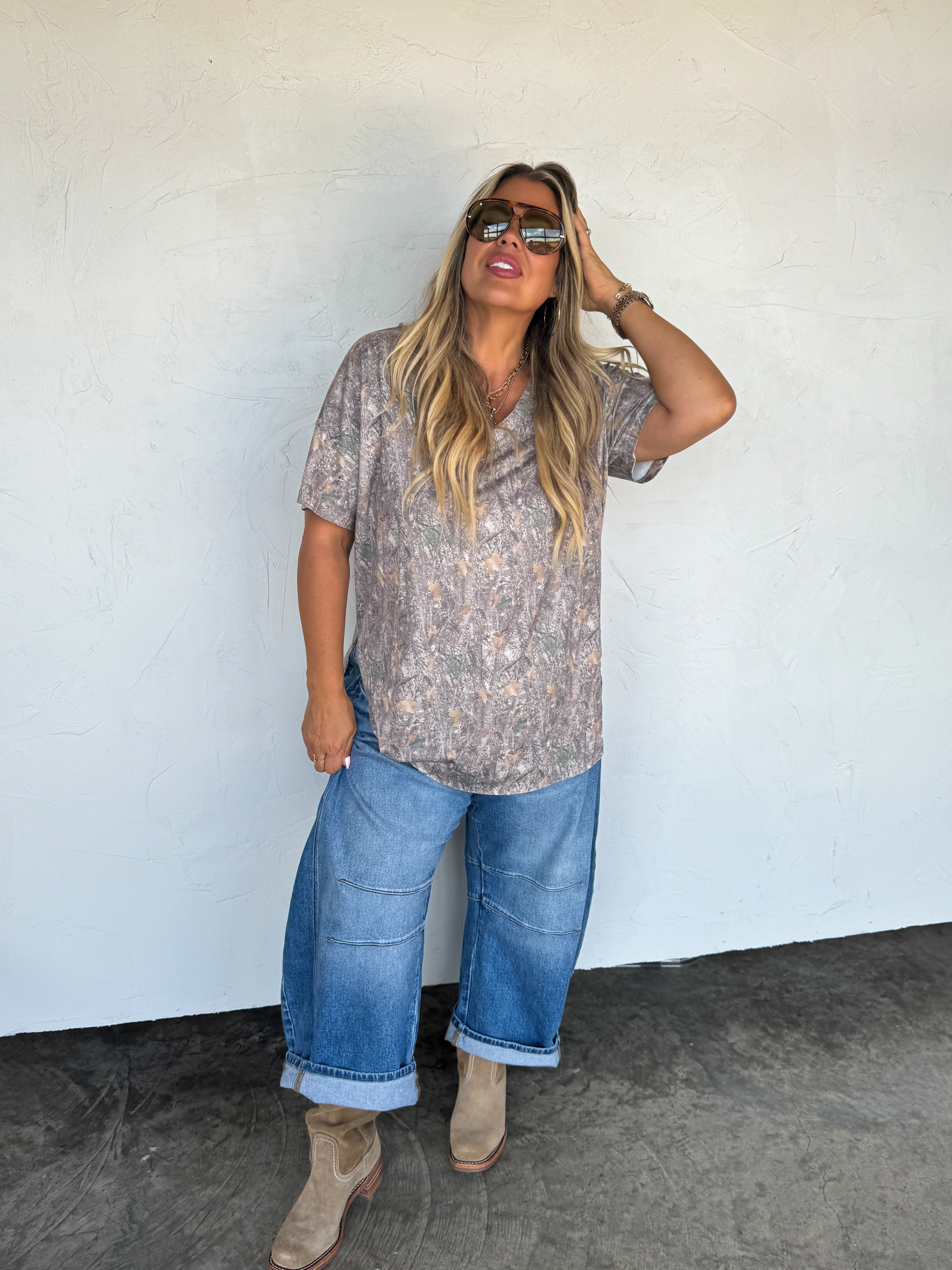 PRE-ORDER: JOEY VNECK WASHED COTTON BOYFRIEND TEE