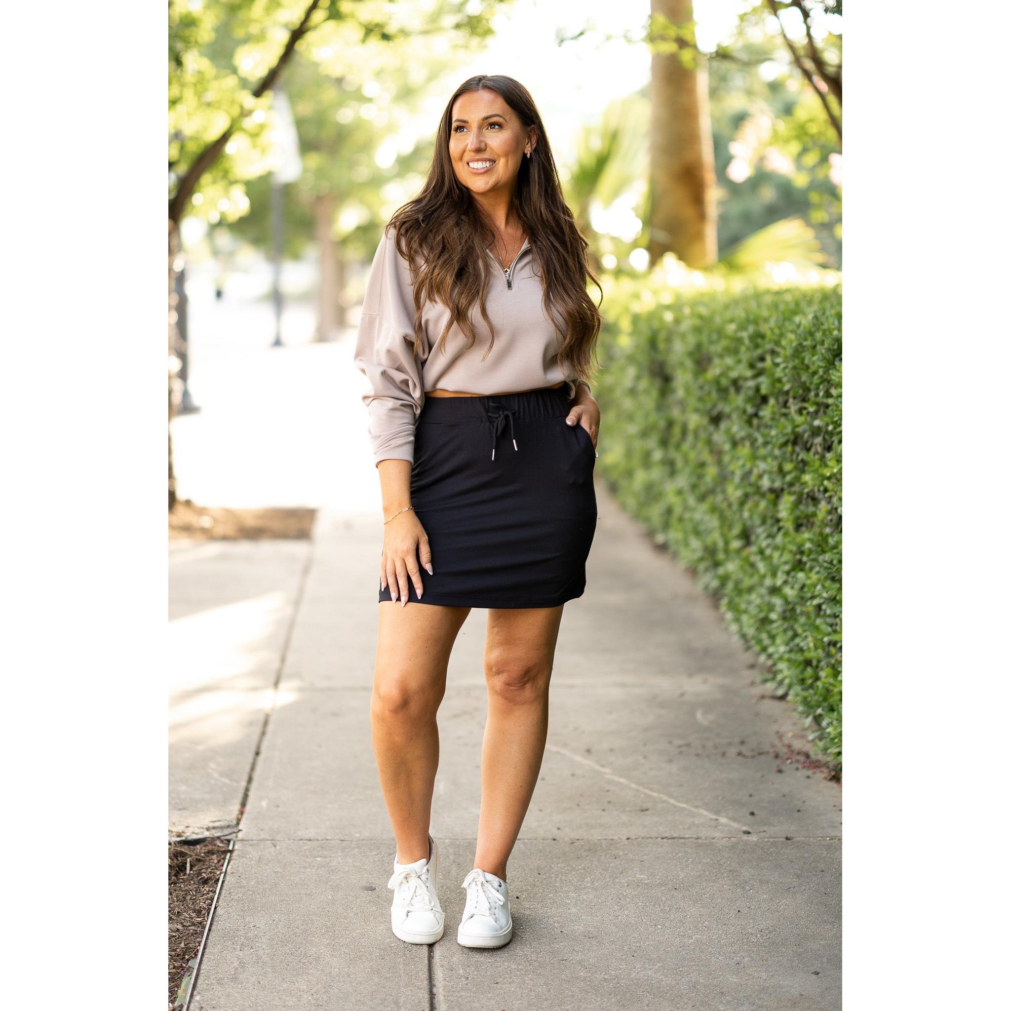 The Kristina BLACK Jogger Skirt