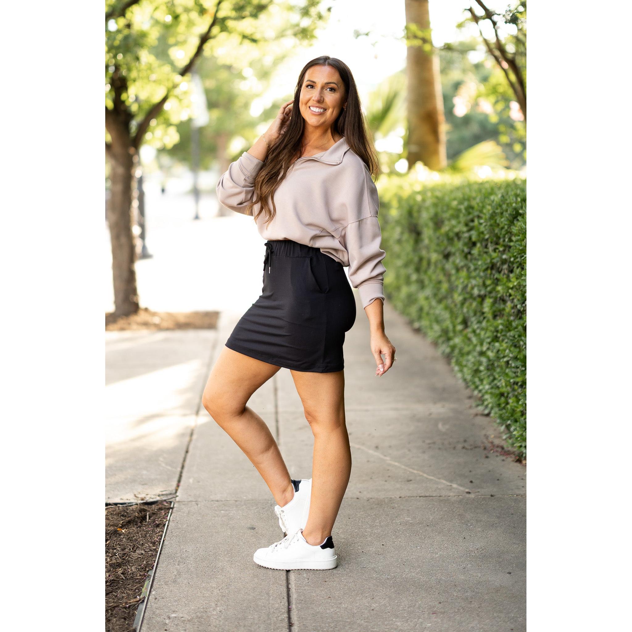 The Kristina BLACK Jogger Skirt