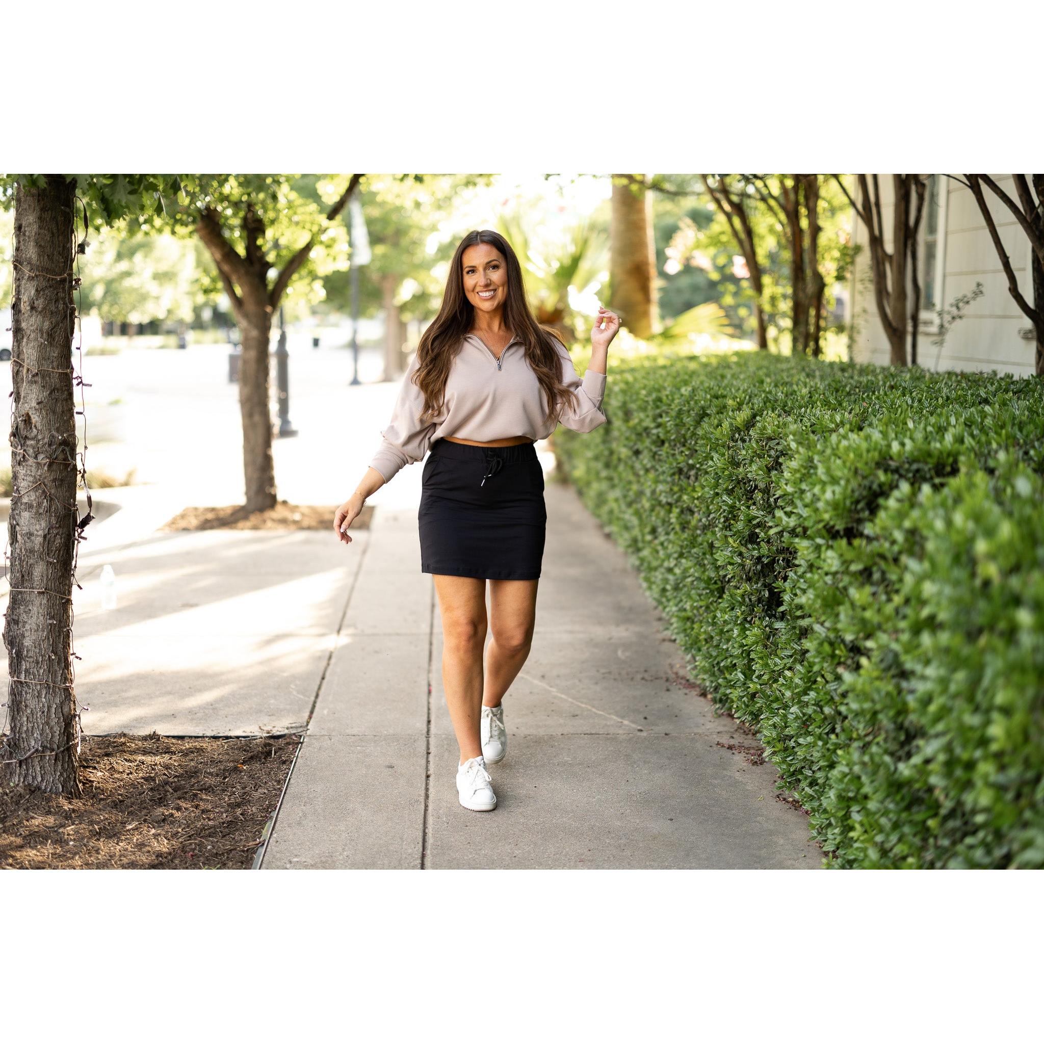 The Kristina BLACK Jogger Skirt