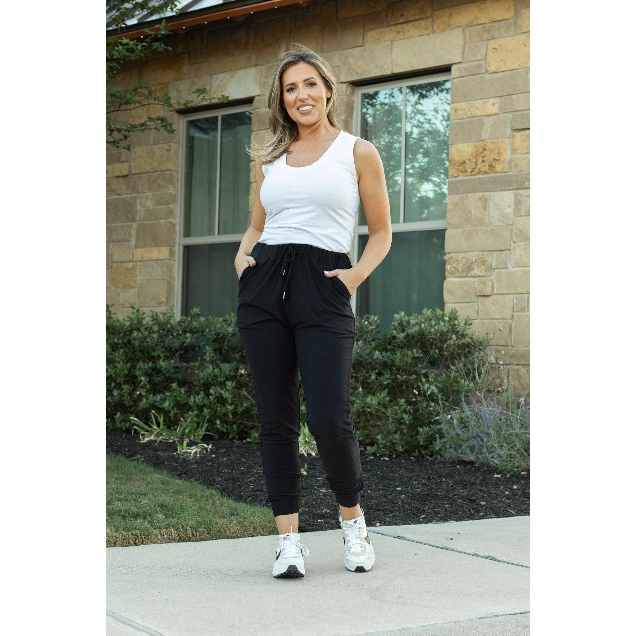 The Reagan Black Joggers  - Luxe Leggings by Julia Rose®