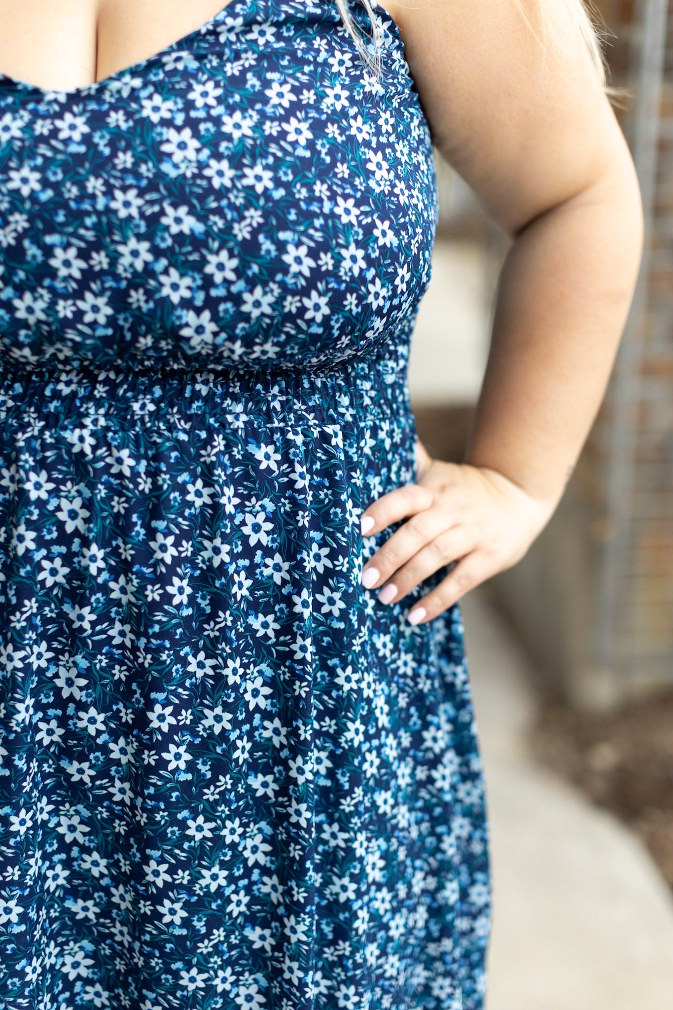 Cassidy Midi Dress - Blue Floral Mix | Women’s Dress