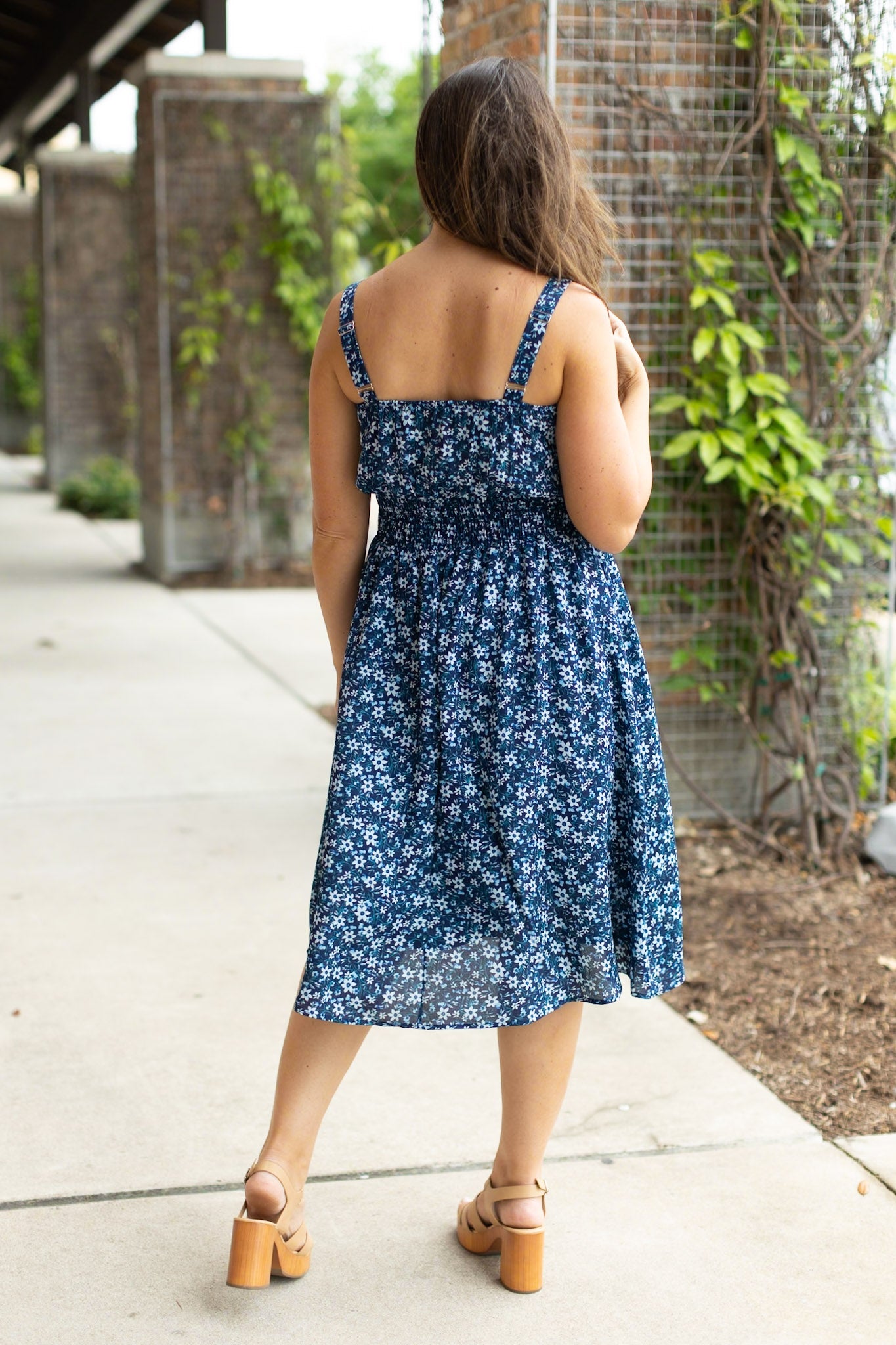 Cassidy Midi Dress - Blue Floral Mix | Women’s Dress