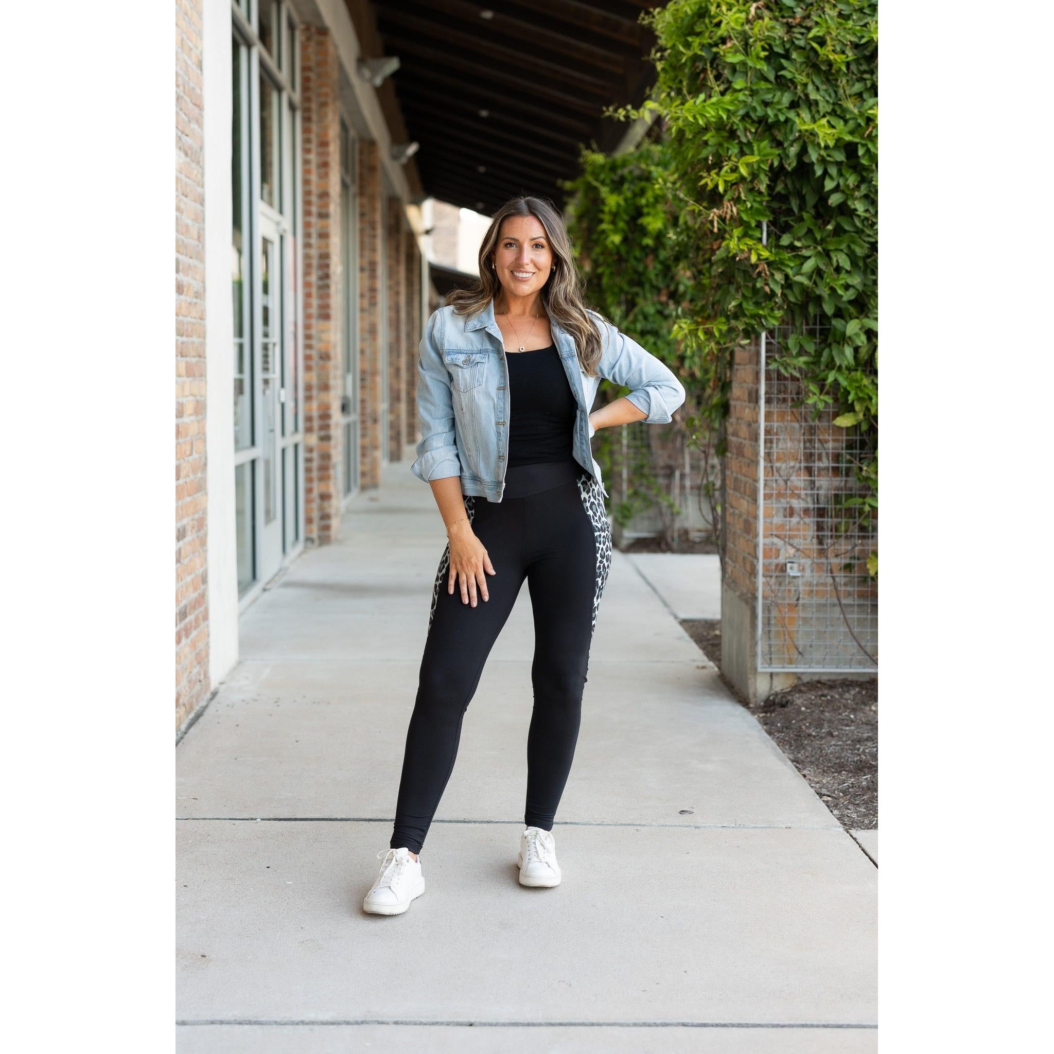 The Sabrina - Snow Leopard Panel Leggings