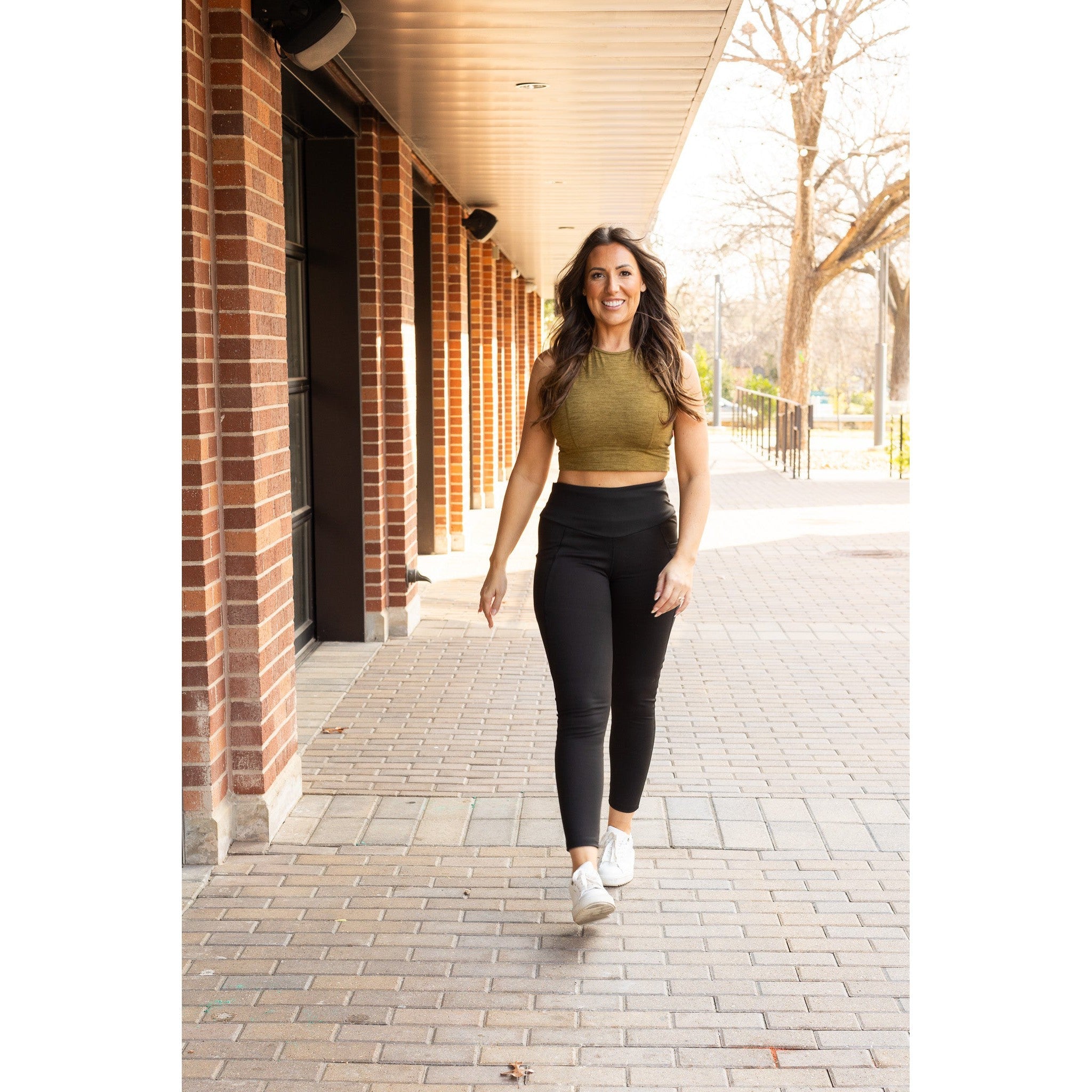 The Adriana - Tummy Control Full Length Leggings with Pockets