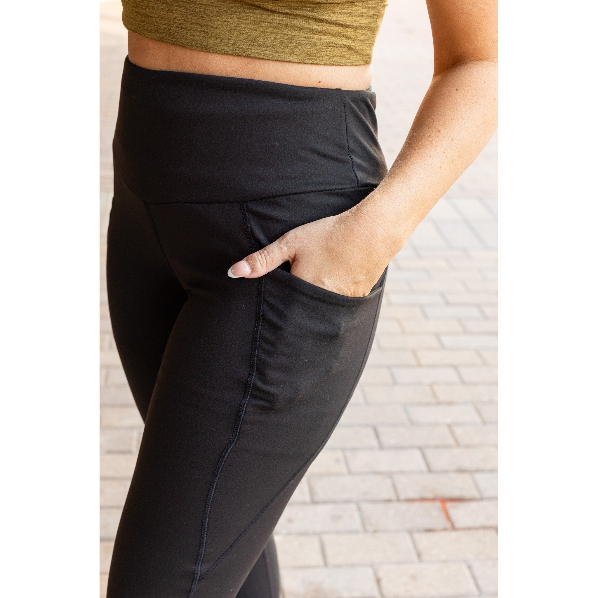 The Adriana - Tummy Control Full Length Leggings with Pockets