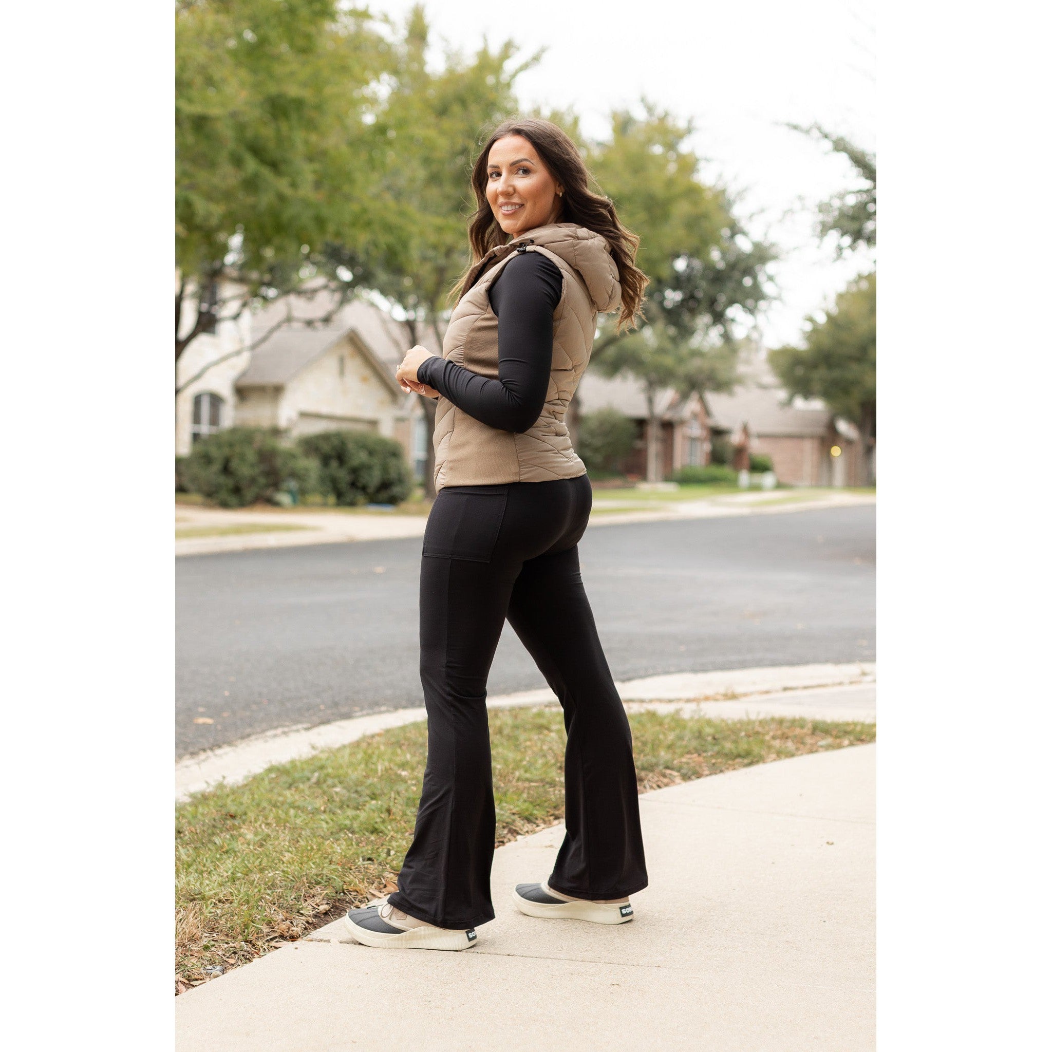 The Vanessa - 30” - Black Bootcut Leggings