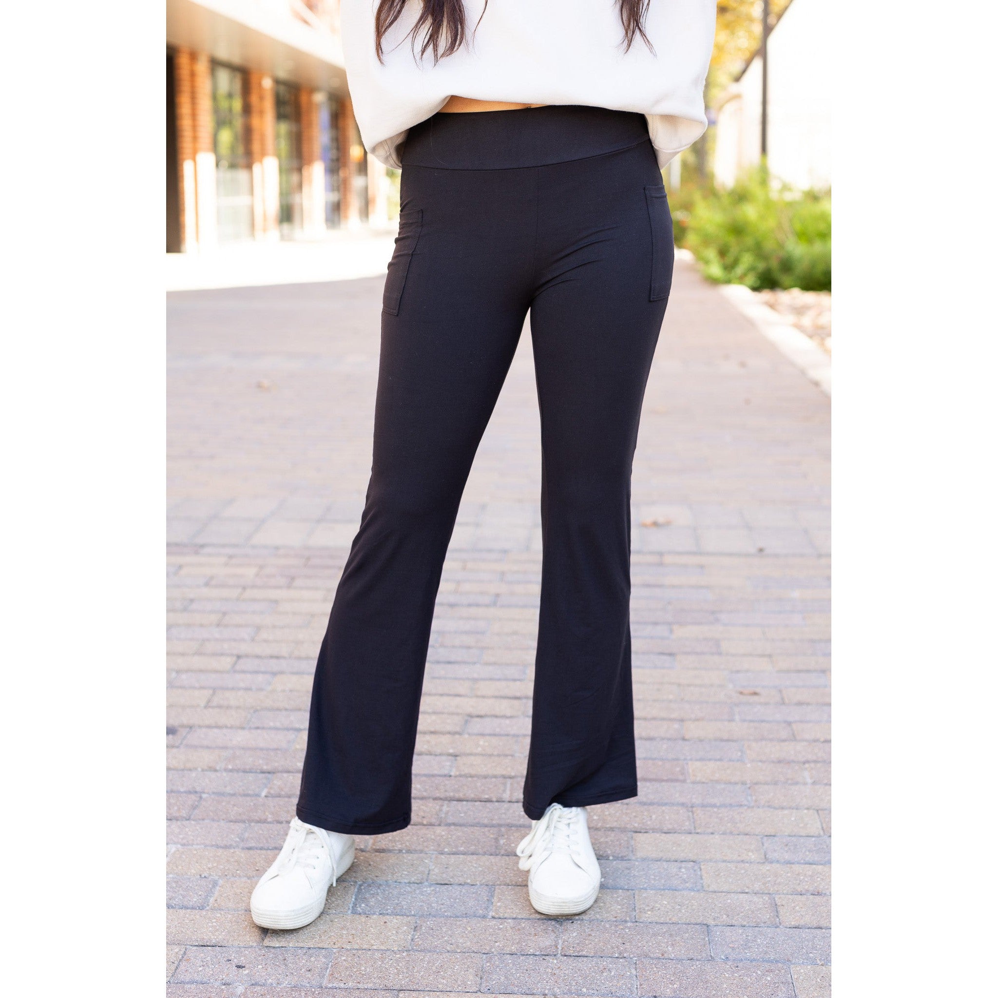 The Vanessa - 30” - Black Bootcut Leggings