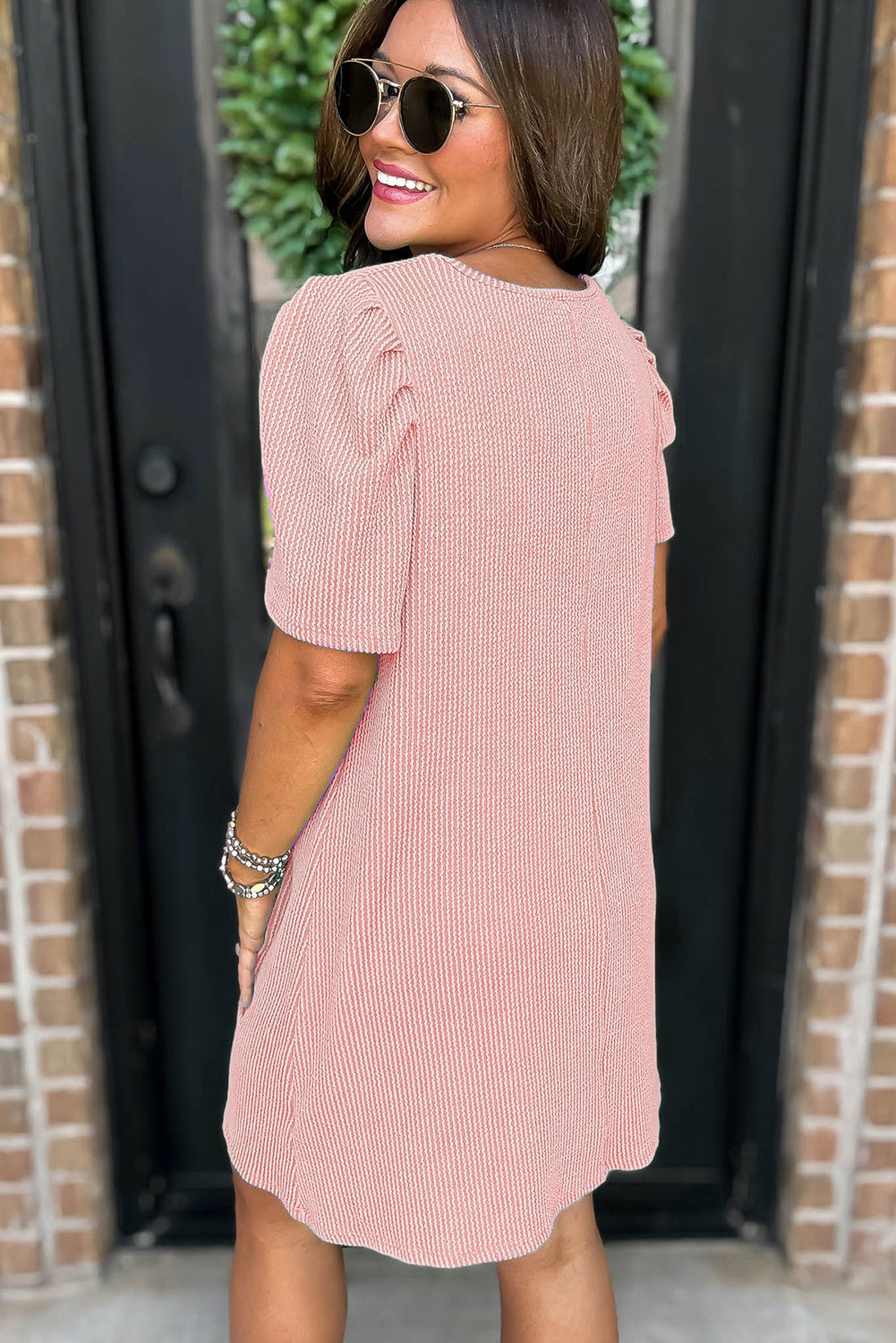 PRE-ORDER: Corded Puff Sleeve Mini Dress