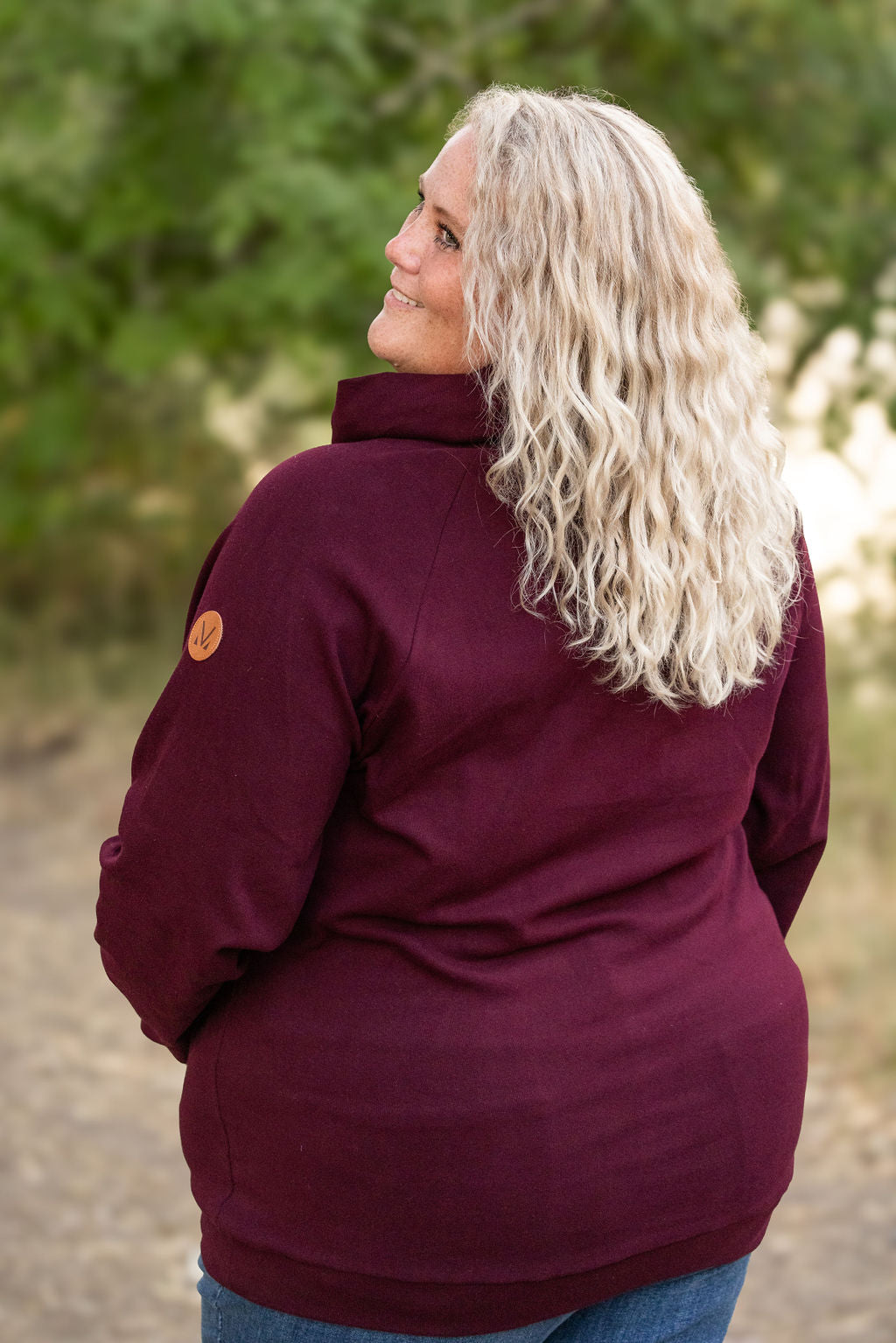 Classic Zoey ZipCowl Sweatshirt - Burgundy