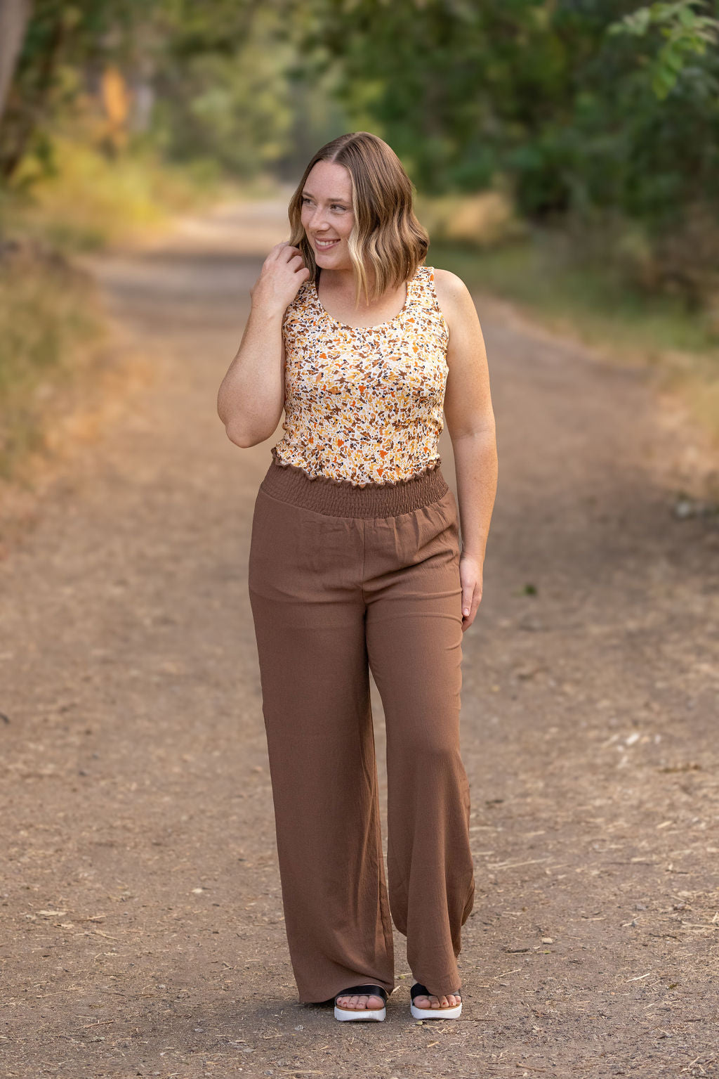 Presley Palazzo Pants - Coffee