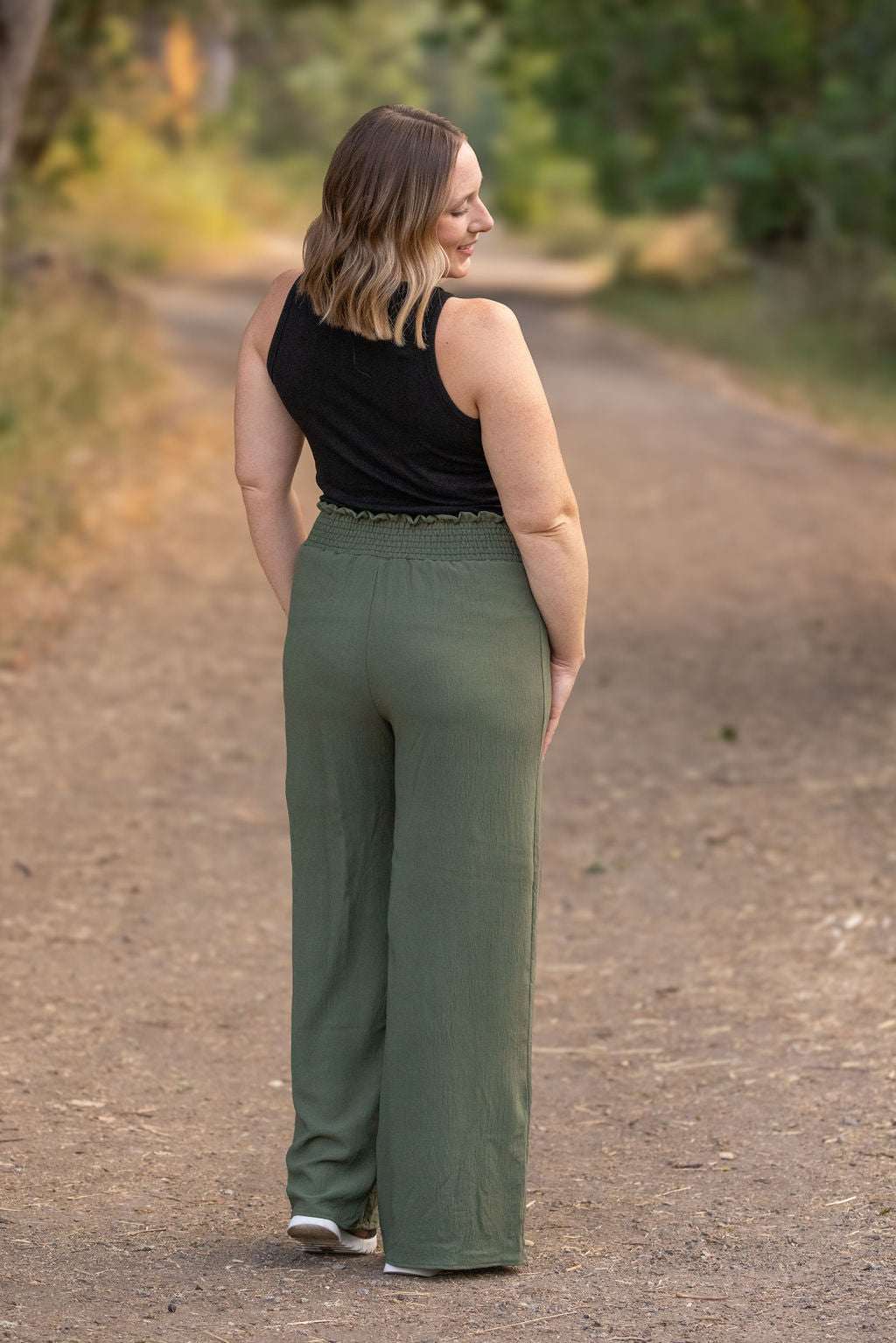 Presley Palazzo Pants - Olive