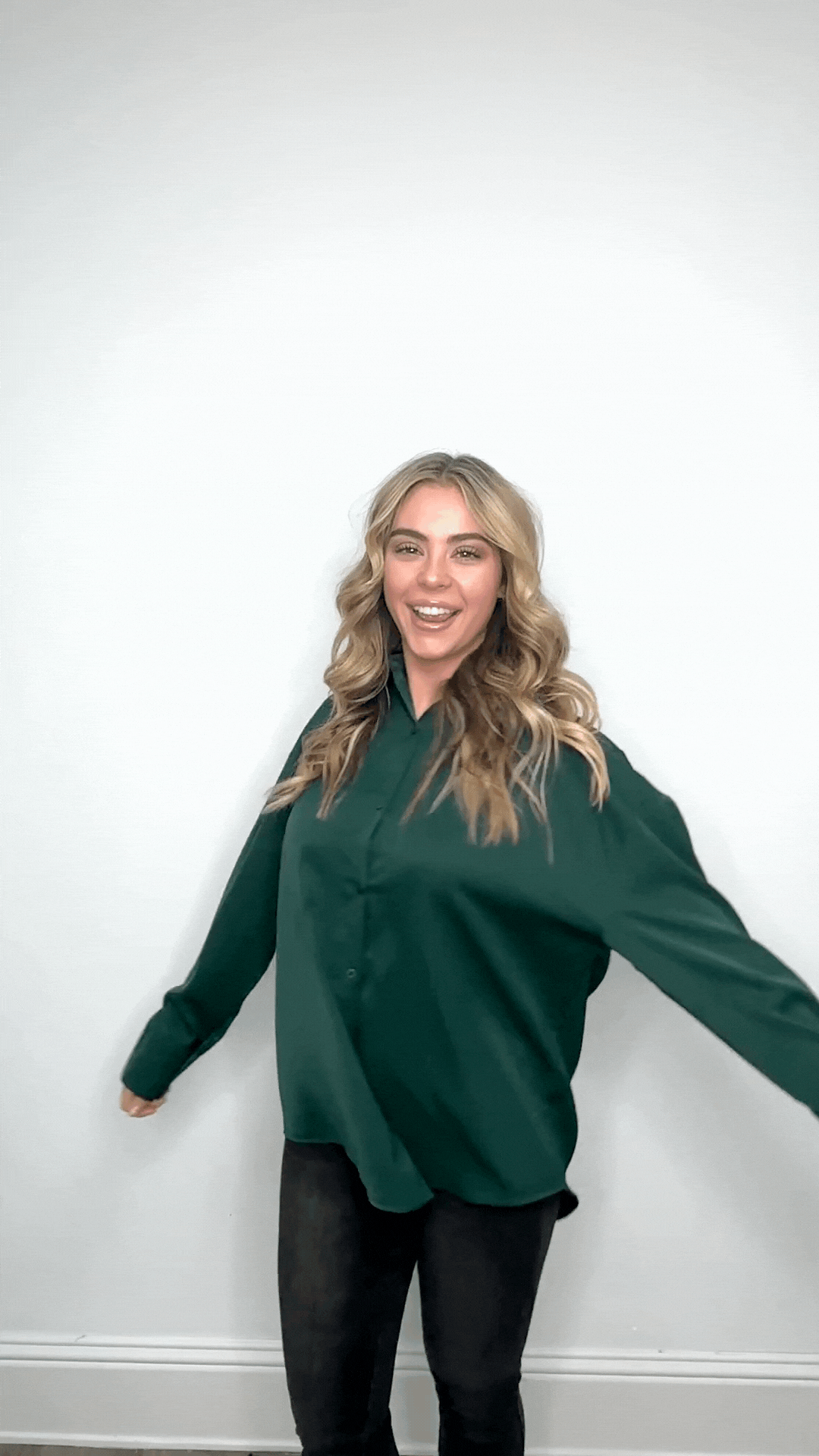 Kathryn Classic Button-Up, Forest Green