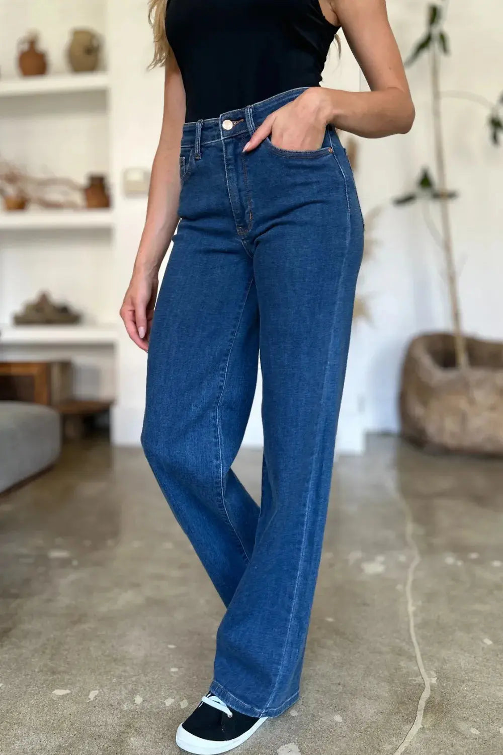 High Rise Straight Leg Jeans