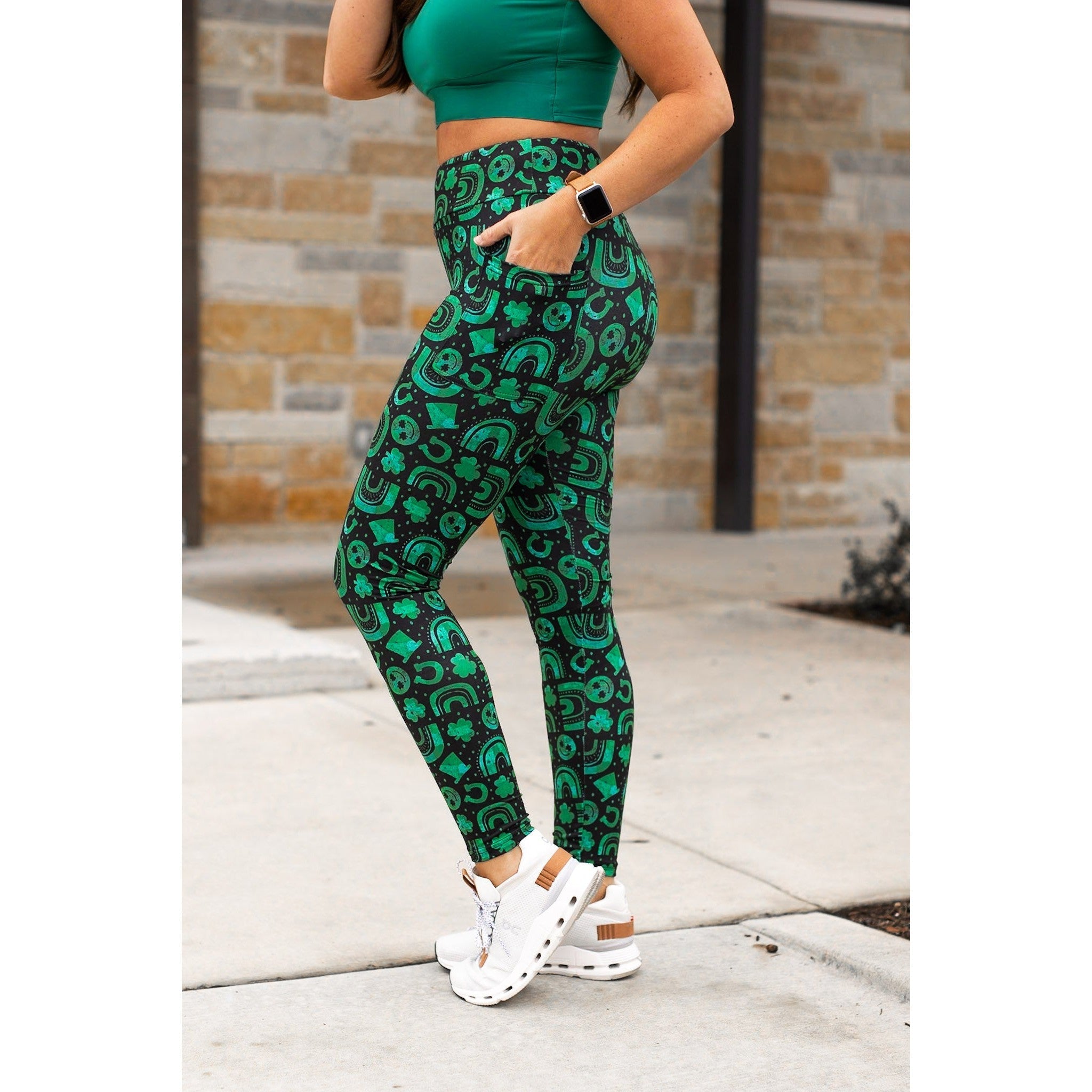 St Patricks Day LUCKY CHARM Leggings