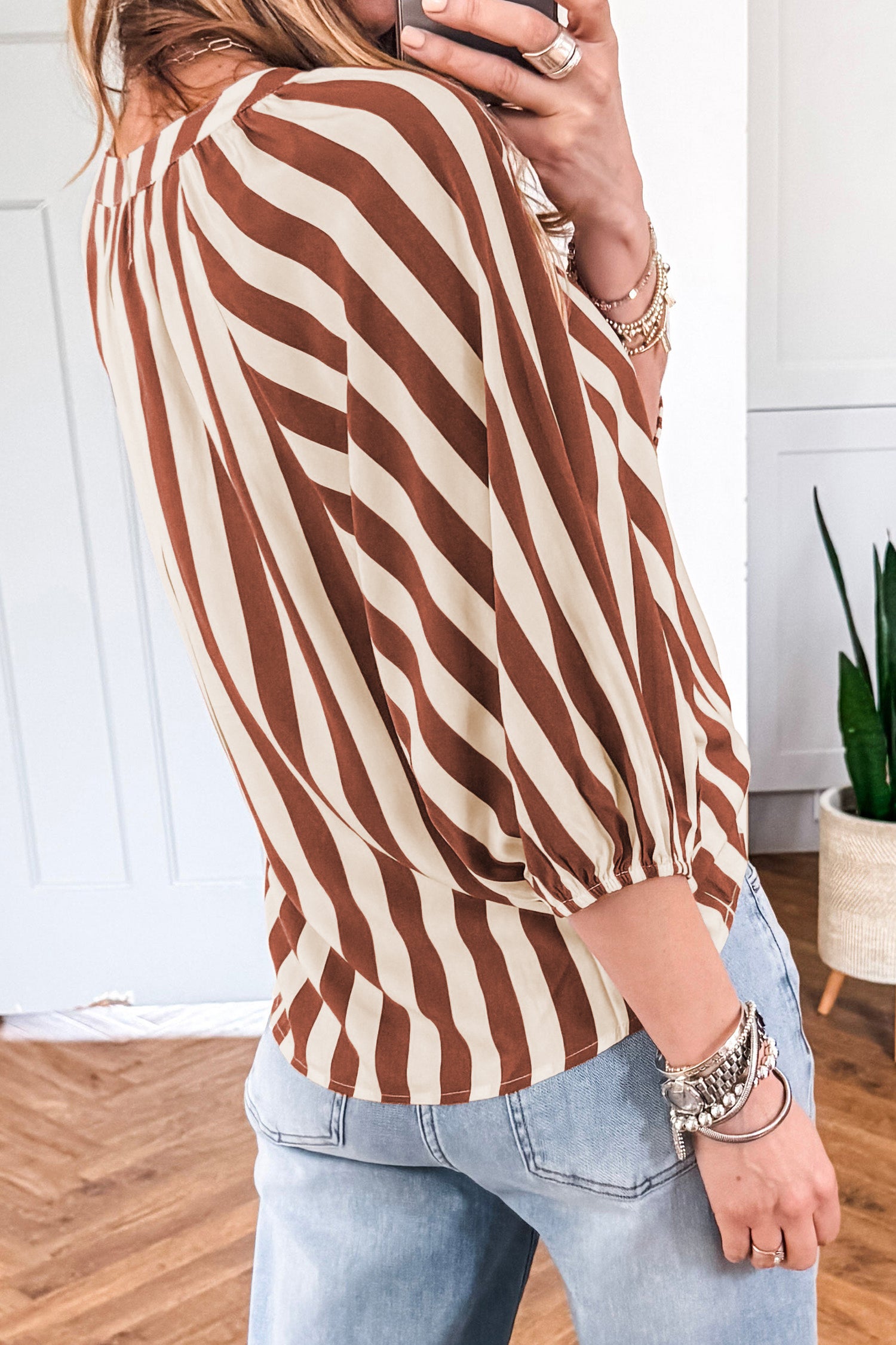 PRE-ORDER: Coffee Date Stripe Top