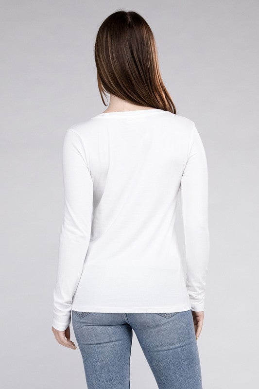 V-Neck Long Sleeve T-Shirt