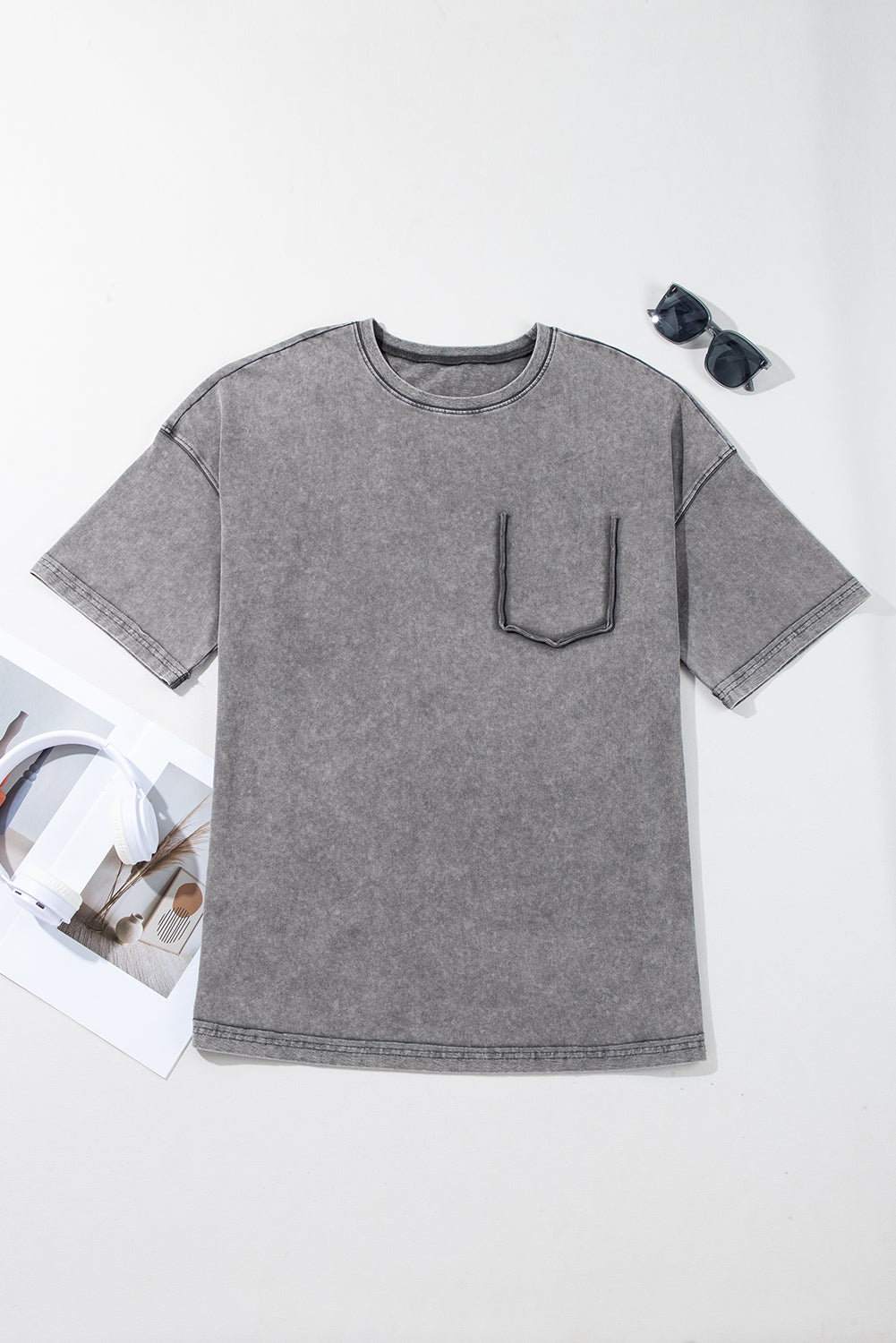 PRe-ORDER: Gray Mineral Wash Half Sleeve Vintage T Shirt