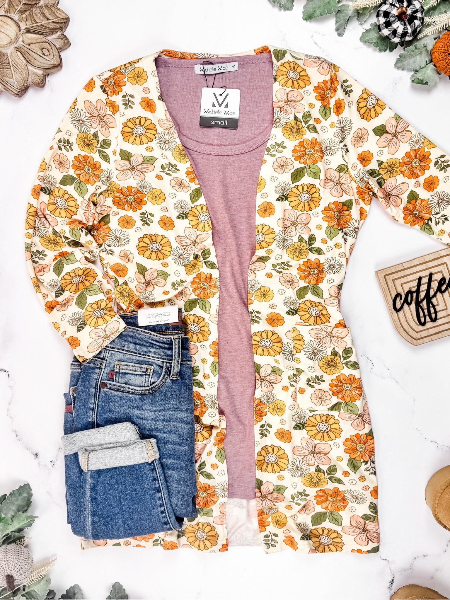 Classic Cardigan - Fall Boho Floral