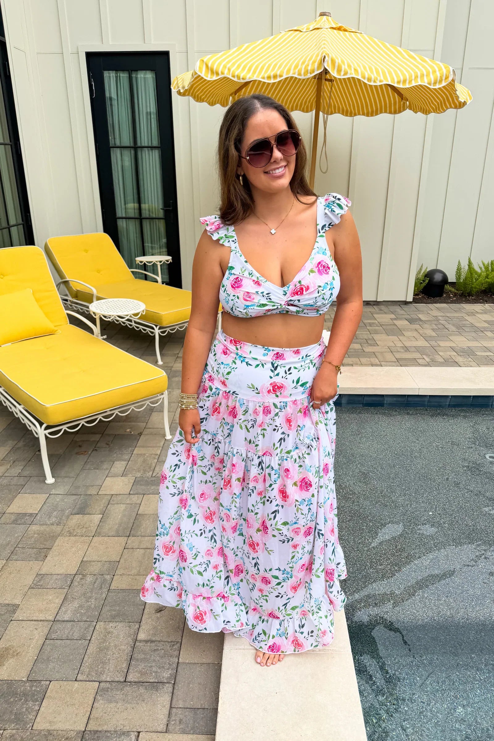 PRE-ORDER: Floral Capri Chic Swim Set