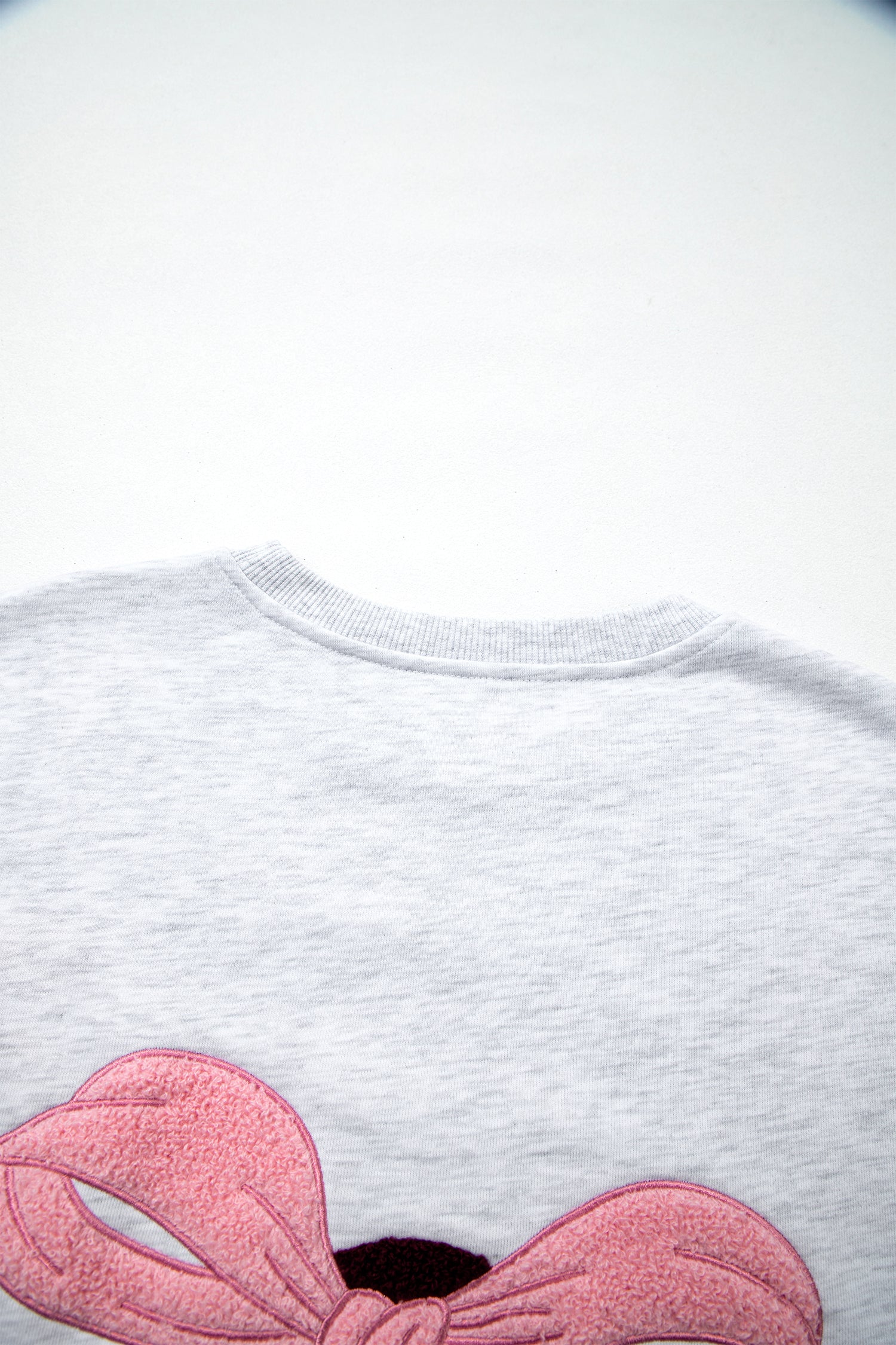 PRE-ORDER: Light Grey Football Bow Back Sweatshirt