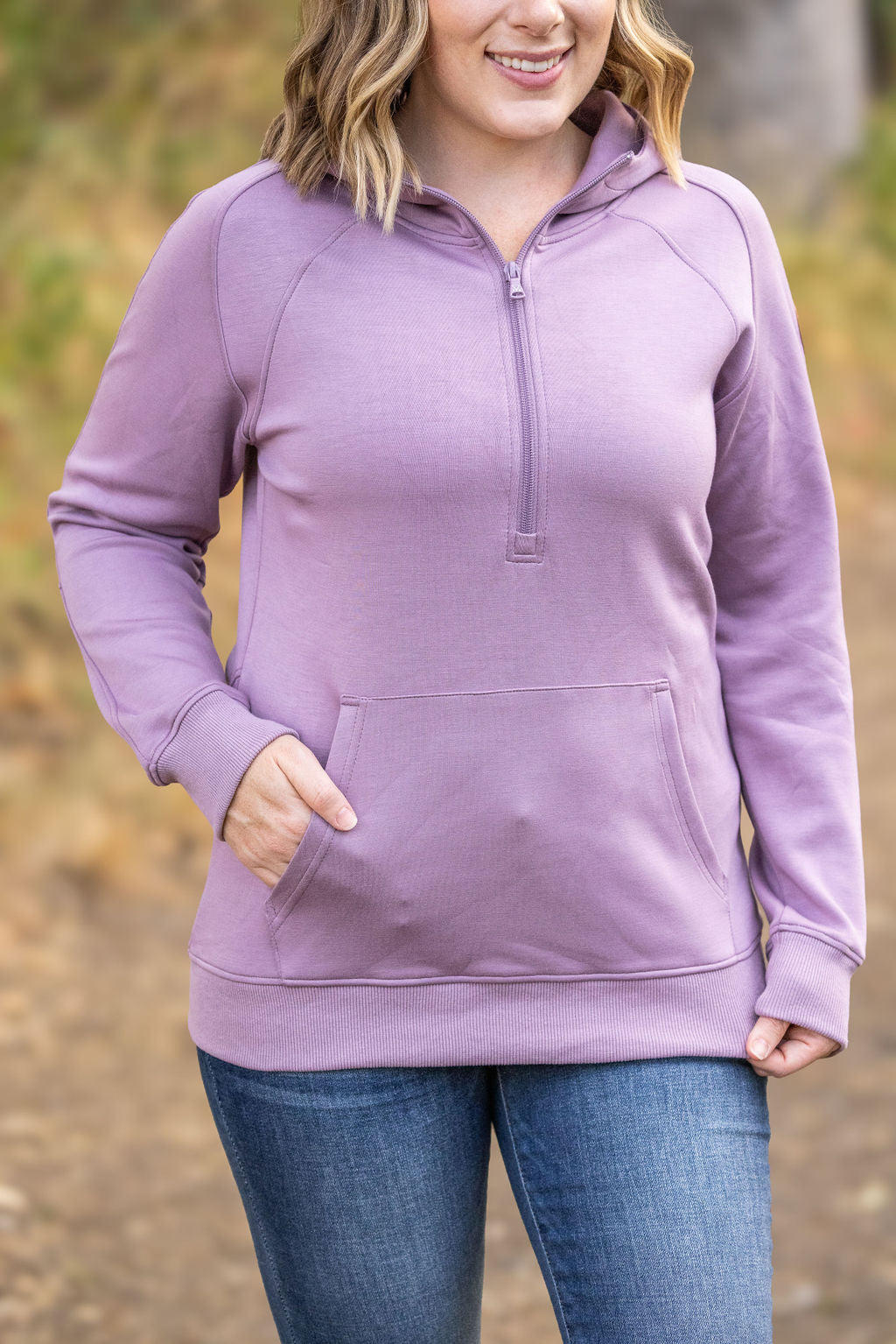 IN STOCK Scuba HalfZip Hoodie - Lavender