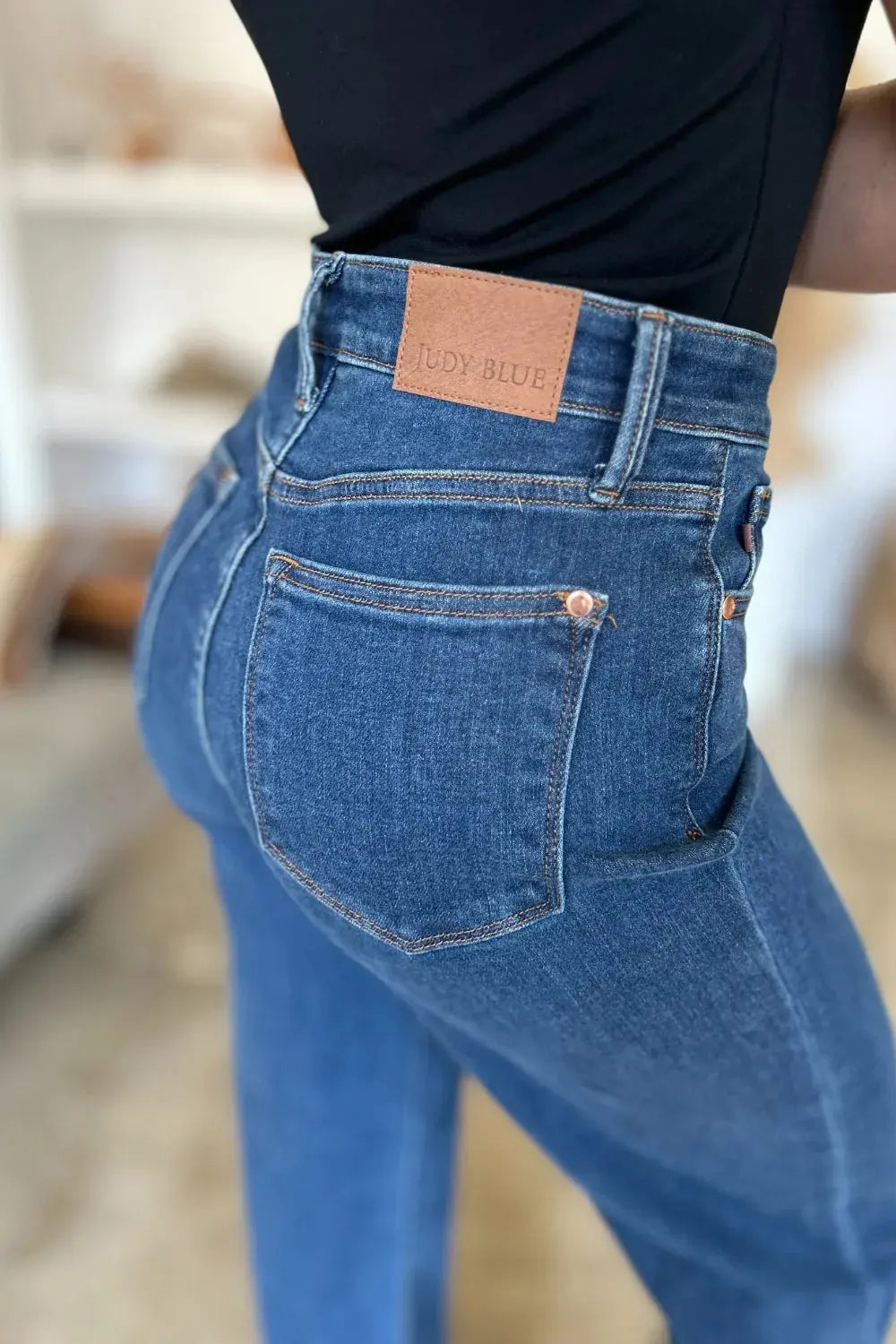 High Rise Straight Leg Jeans