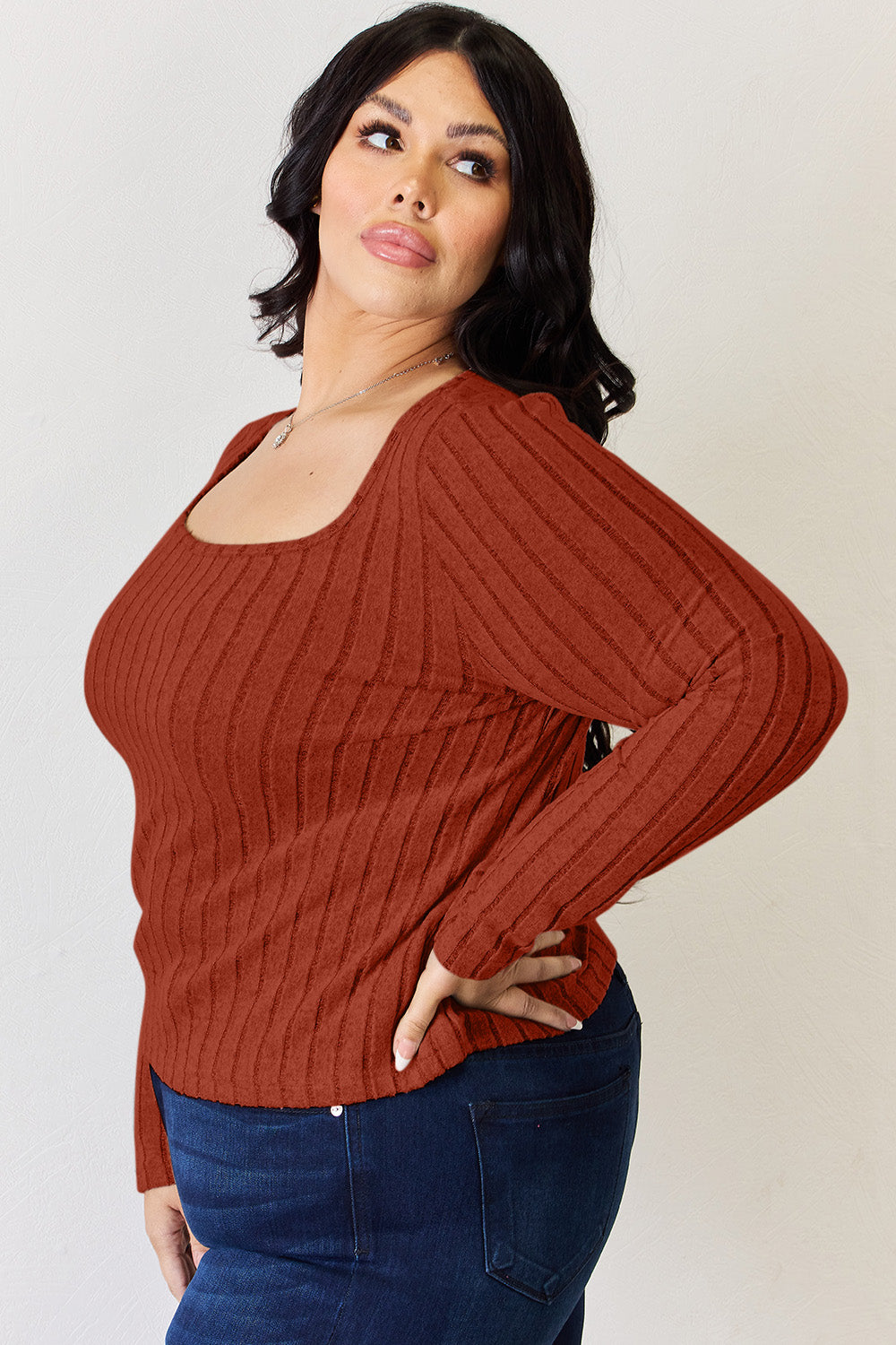 Ribbed Long Sleeve Top