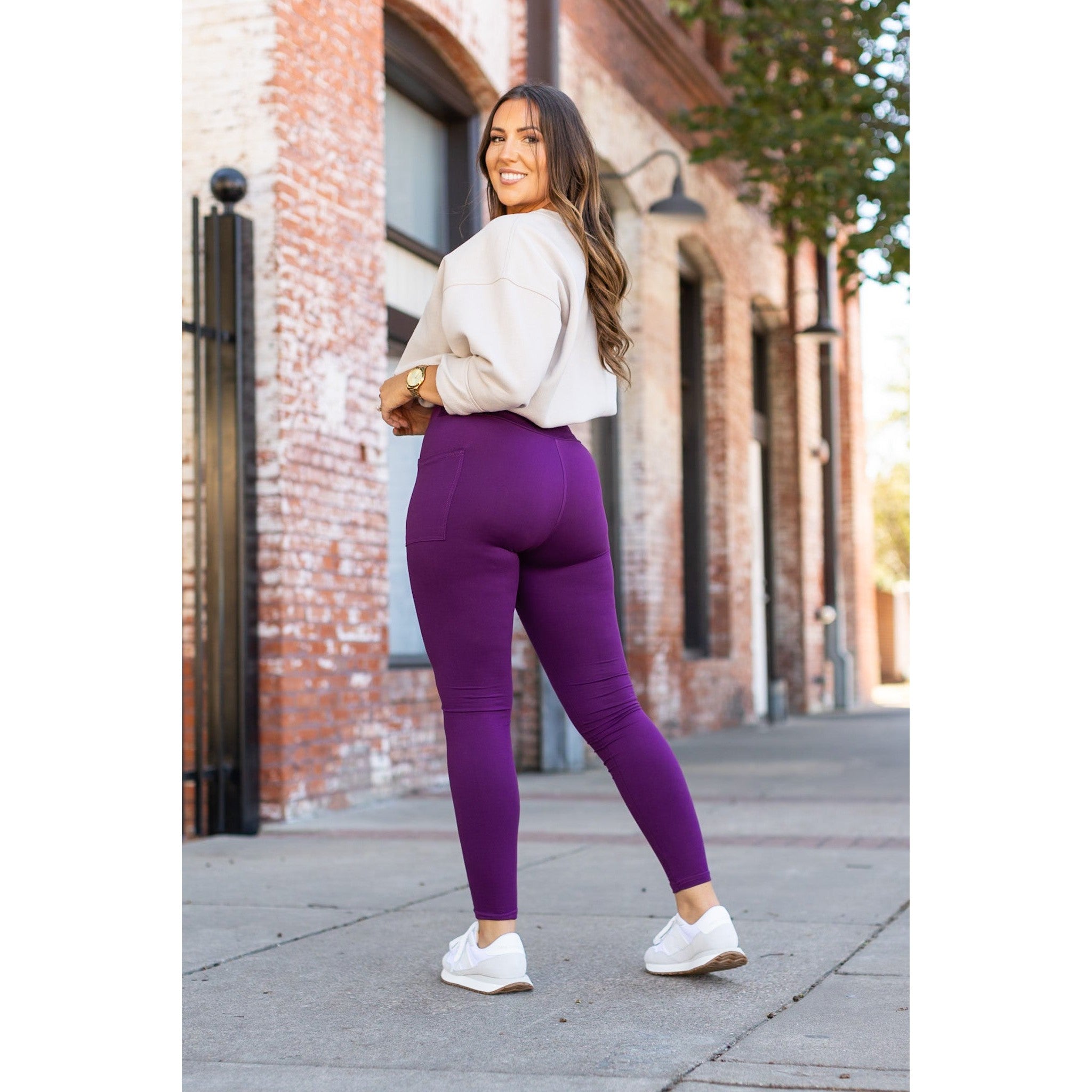 The Kinsley Purple Full Length Leggings