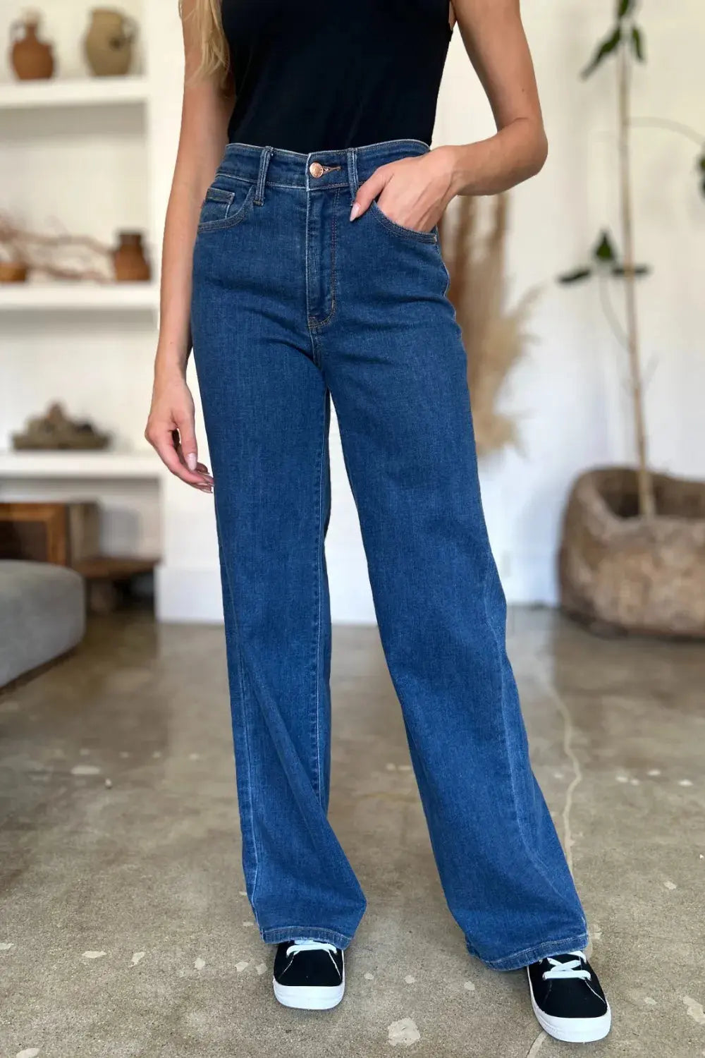 High Rise Straight Leg Jeans