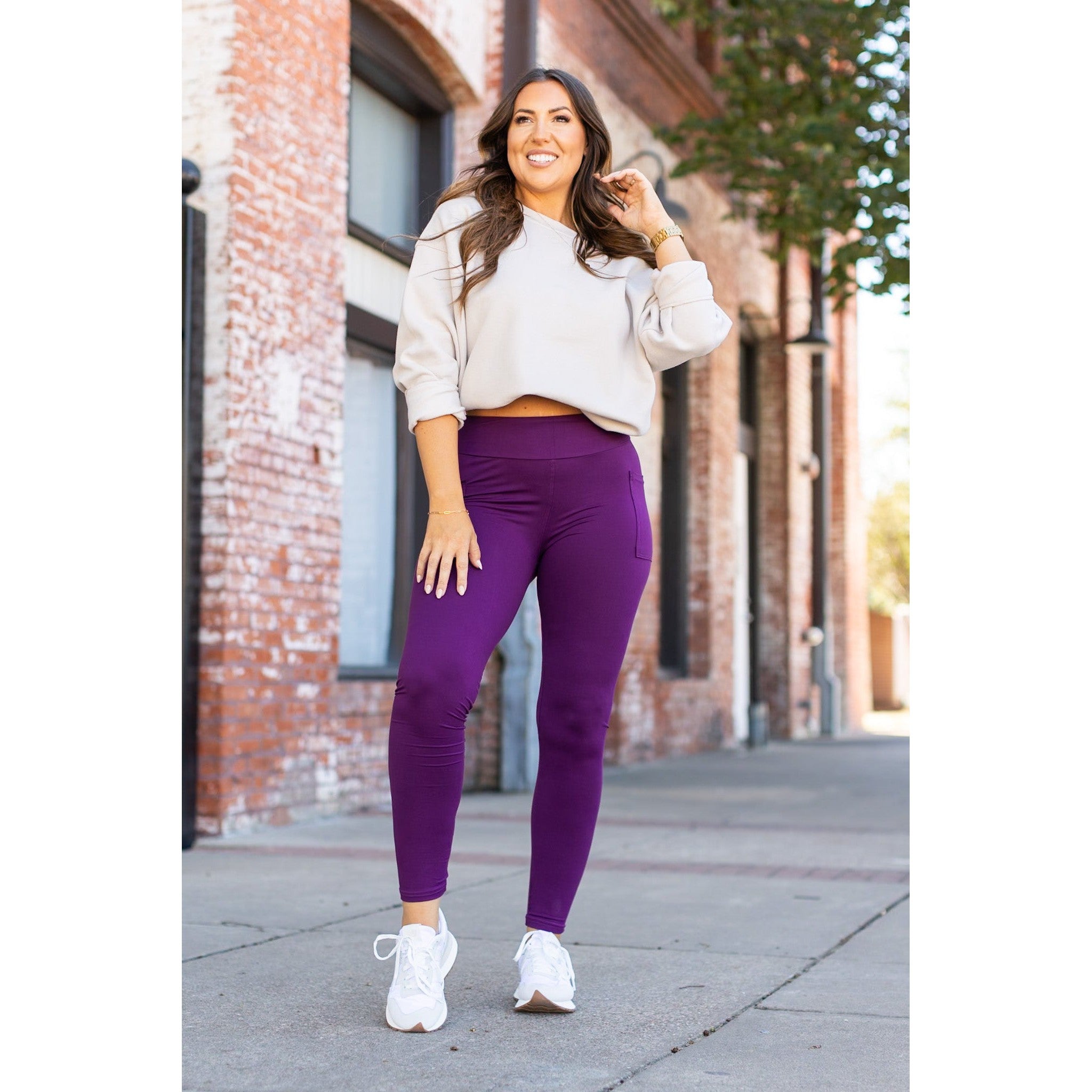 The Kinsley Purple Full Length Leggings