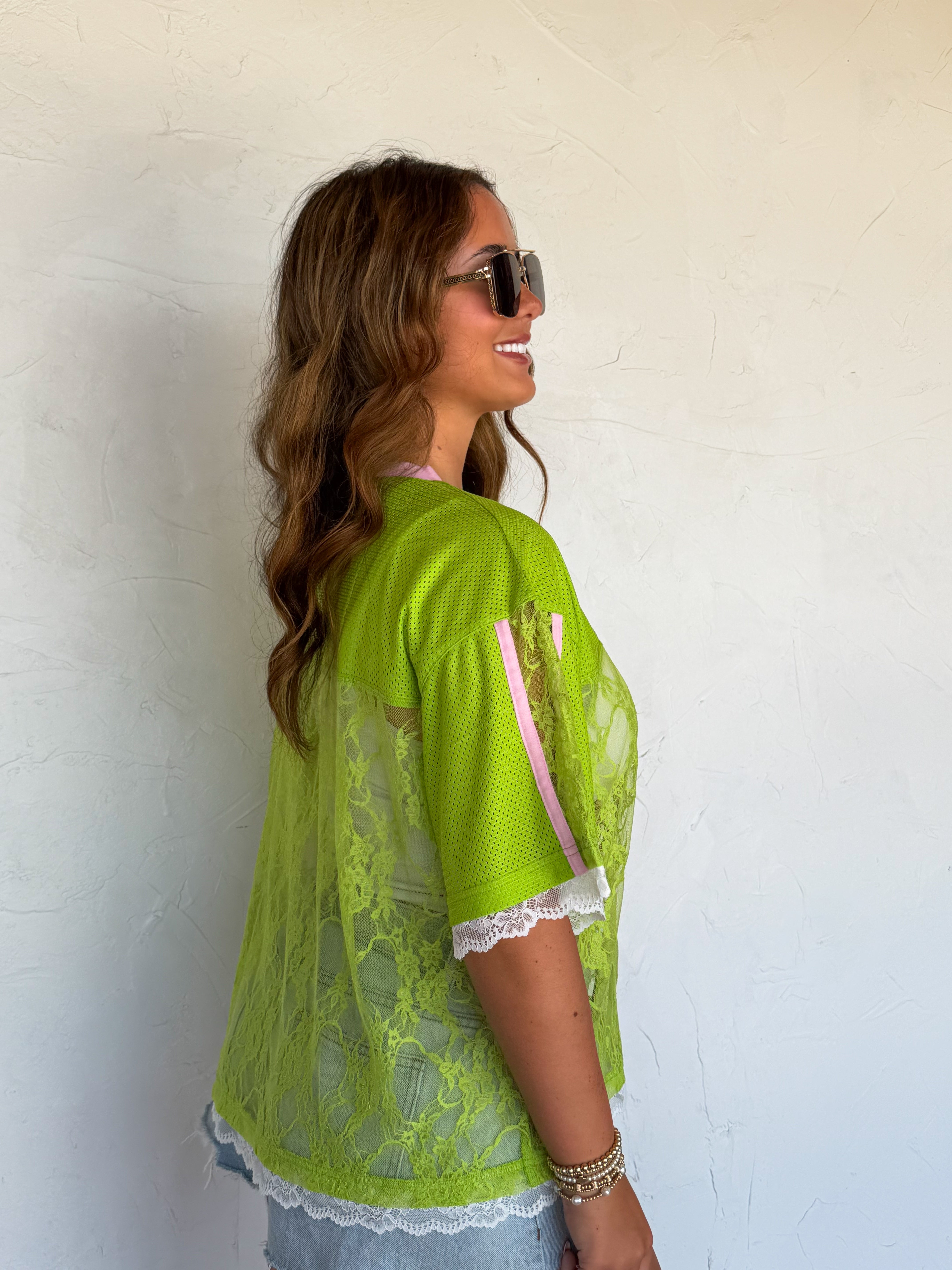 PRE-ORDER: BLEACHER BABE LACE JERSEY