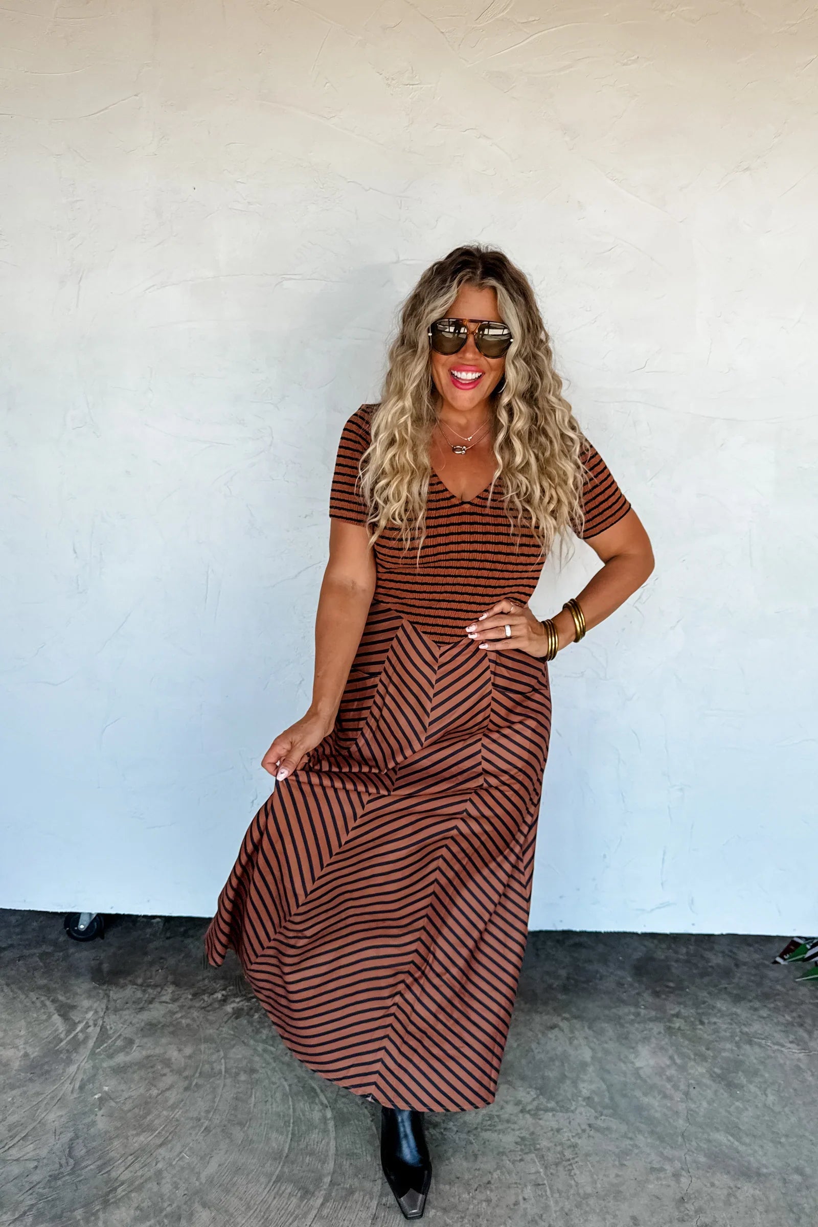 PRE-ORDER: Calista Stripe Dress