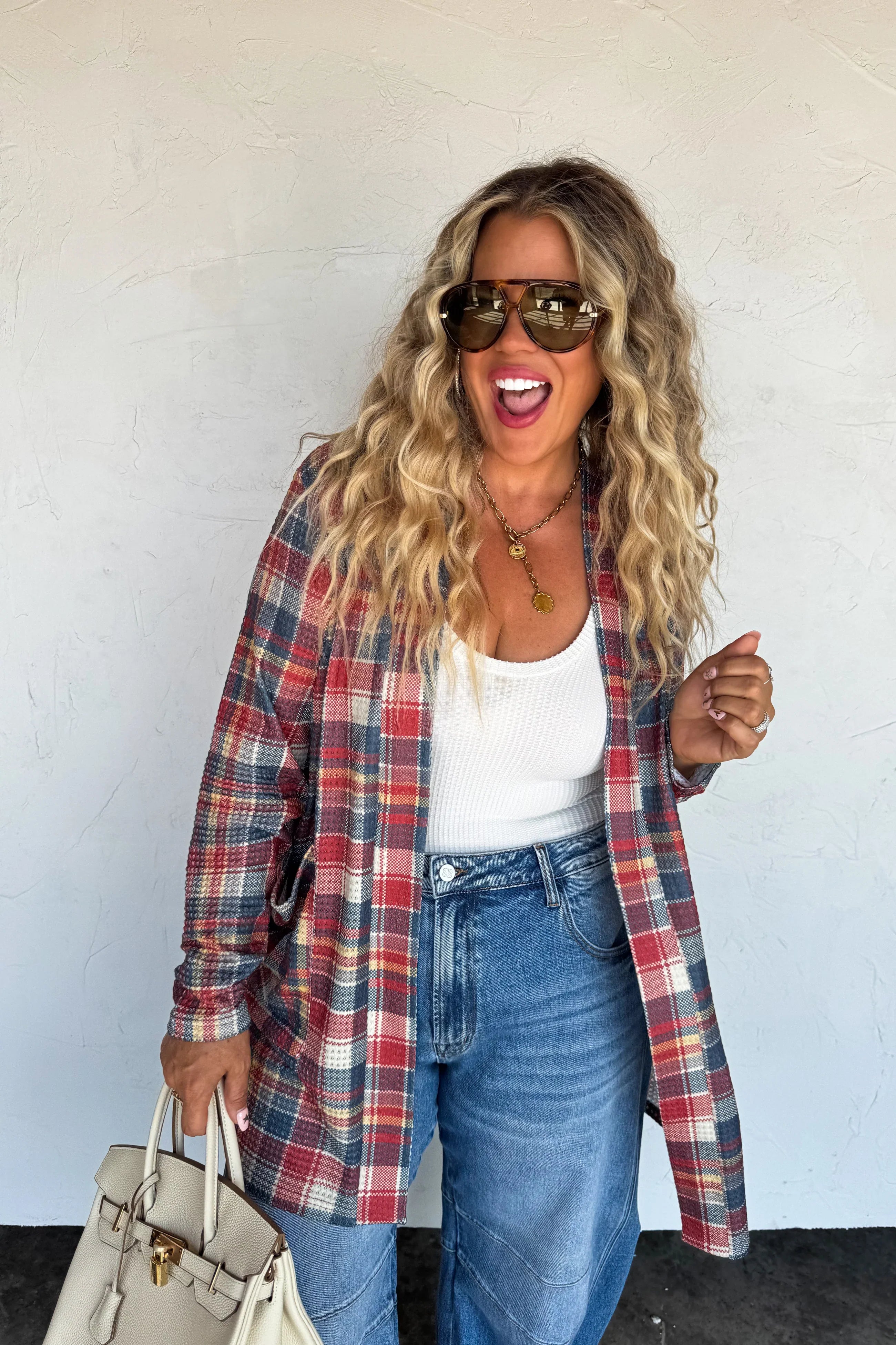 PRE-ORDER: Plaid Lola Cardigans