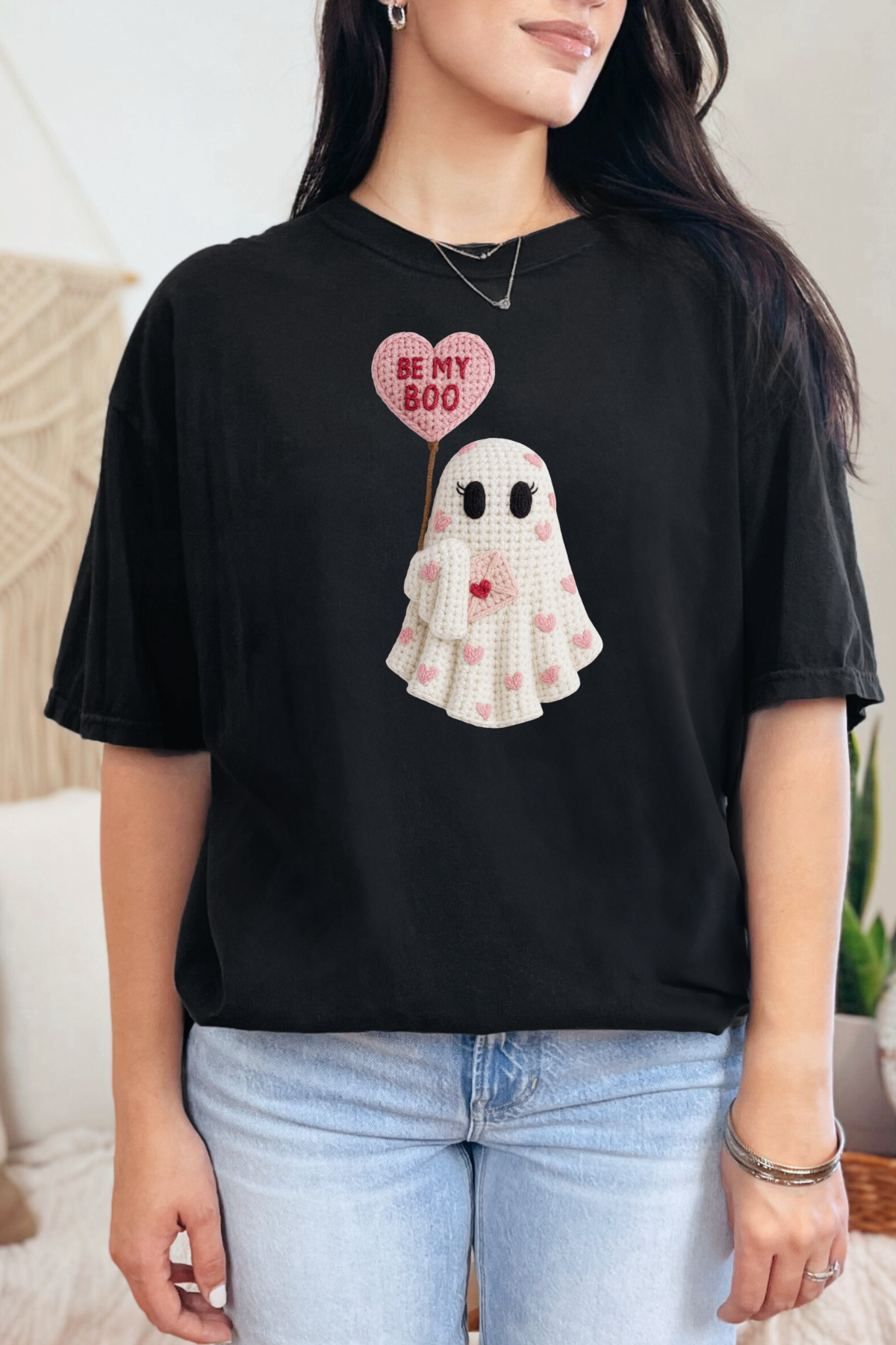 Be My Boo Faux Yarn Tee or Sweatshirt