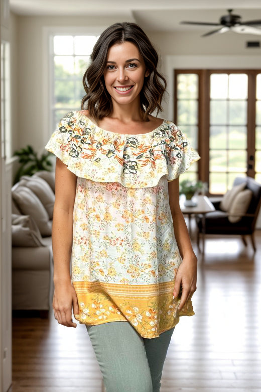 Brightest Flower Embroidered Top