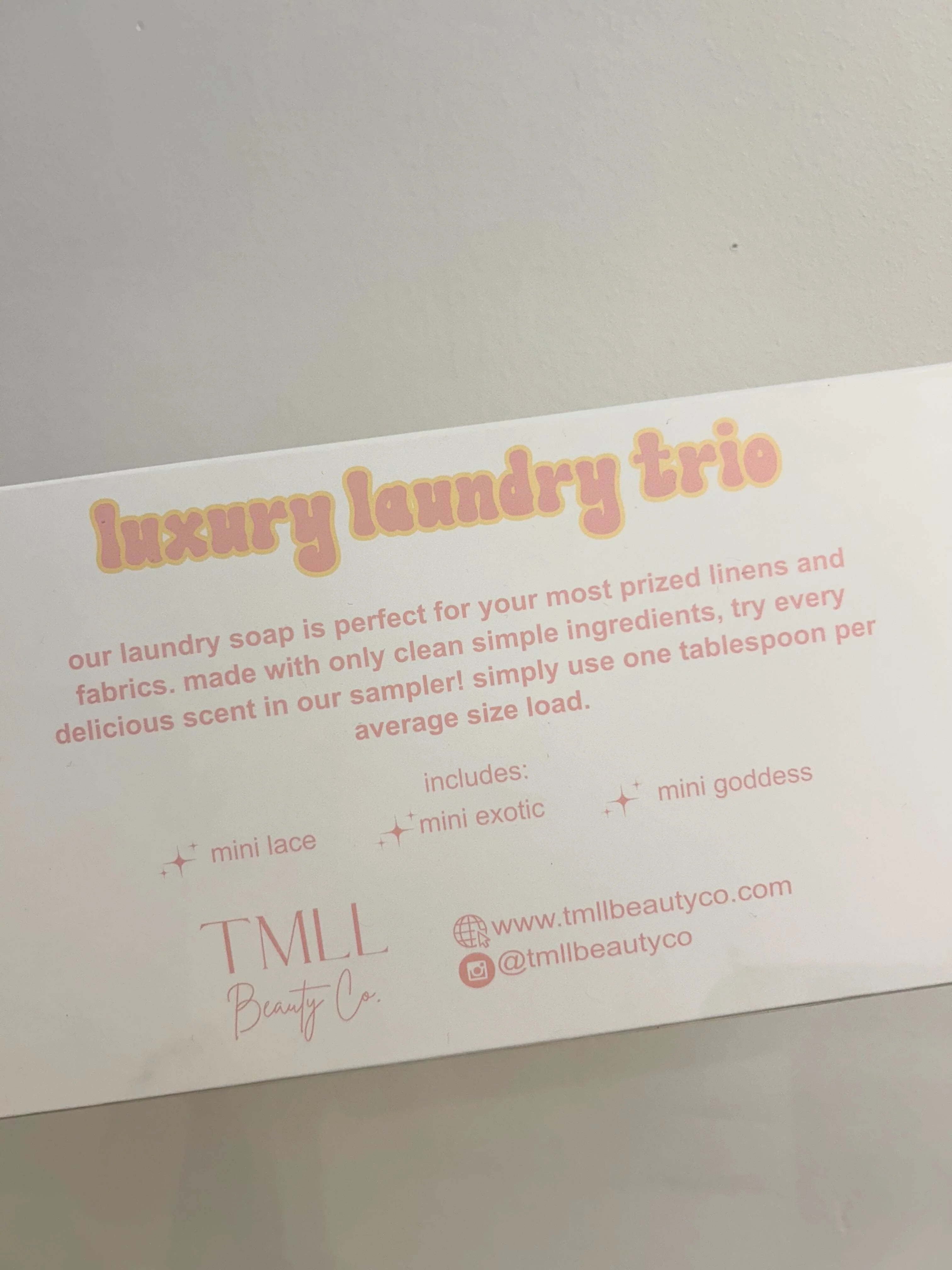 PRE-ORDER: TMLL Luxe Laundry Trio Sampler