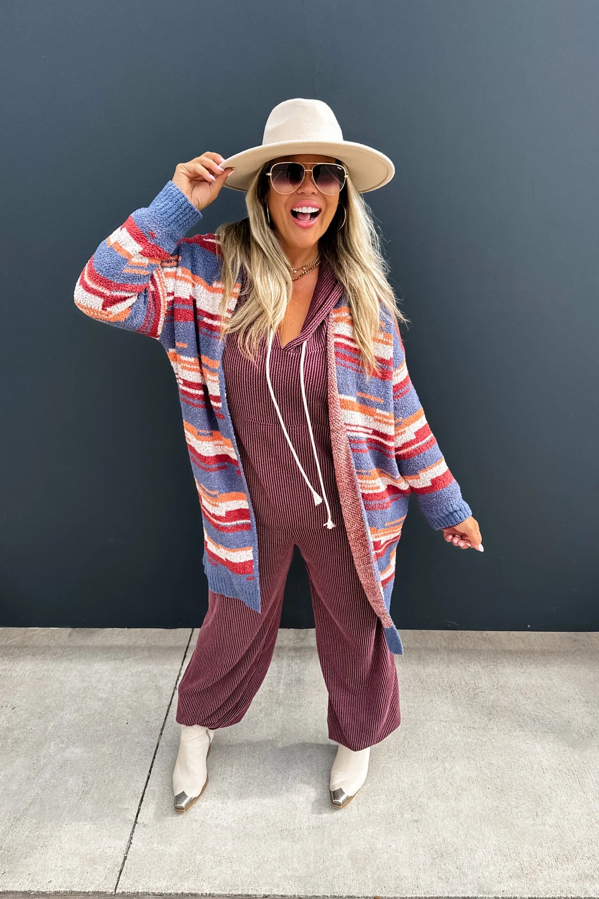 RIBBED HAYDEN HOODIE JUMPSUIT