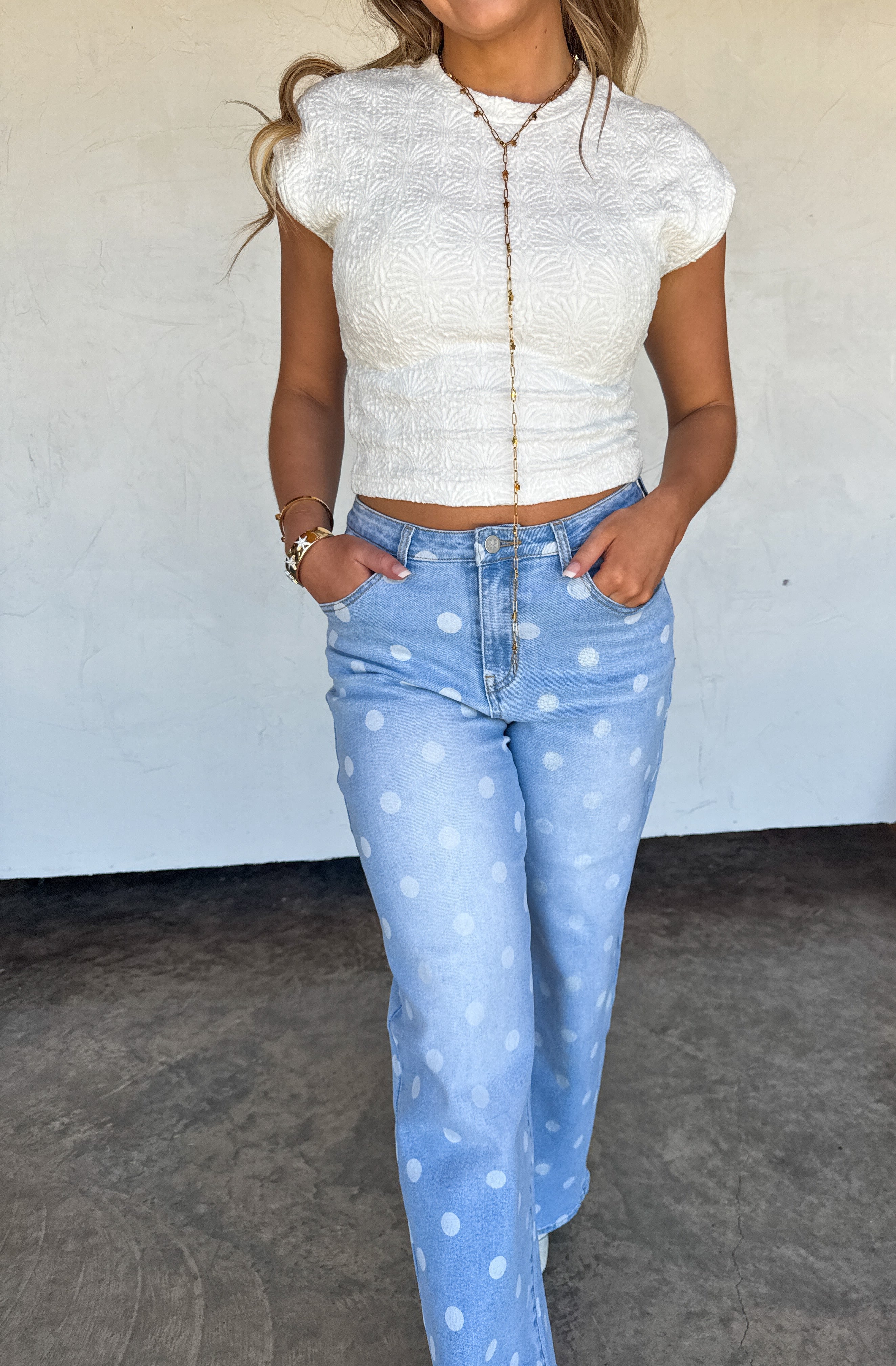 PRE-ORDER: SPOT ON POLKA DOT JEANS