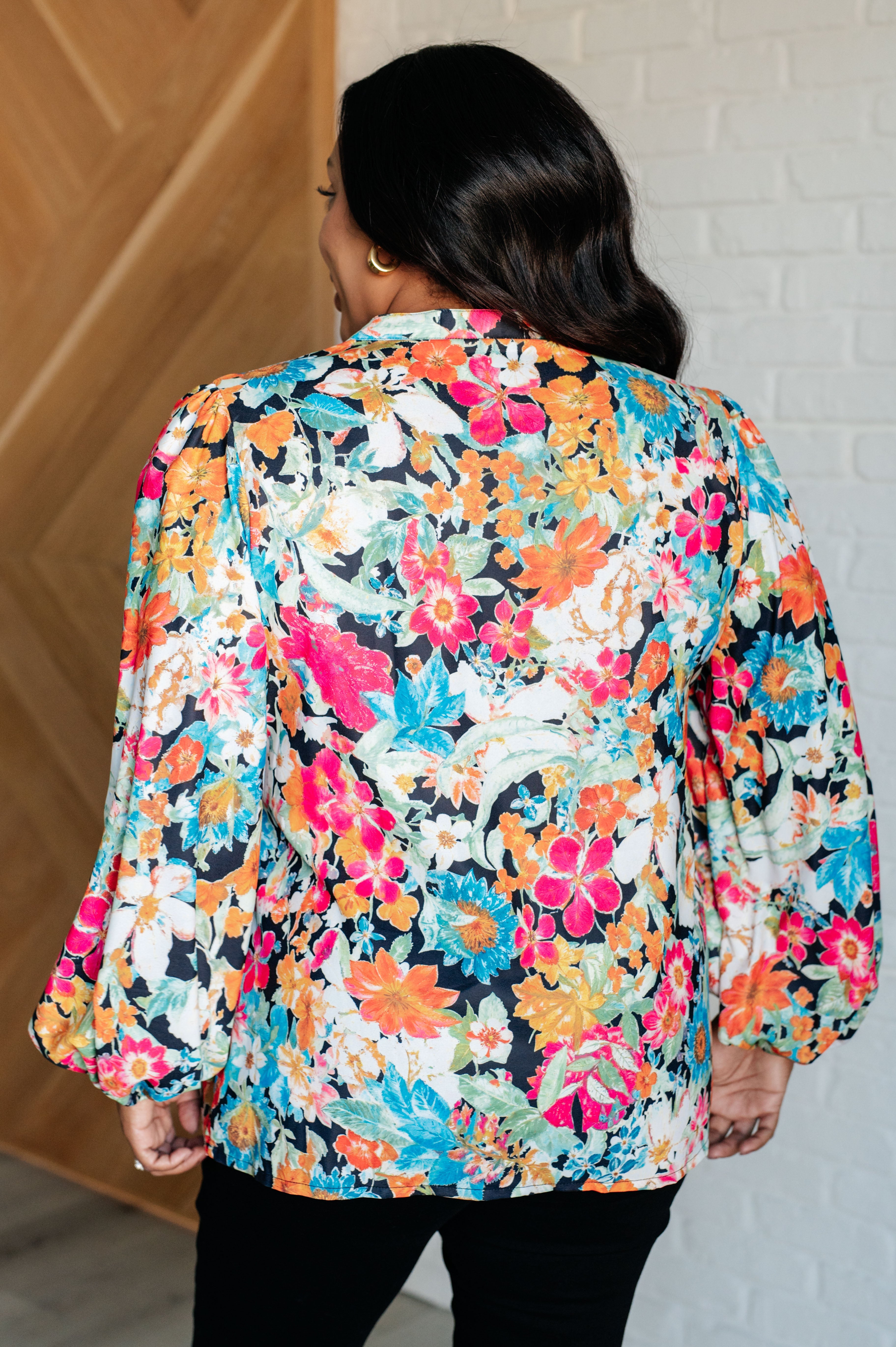 Take Me Away Floral Peplum Blouse