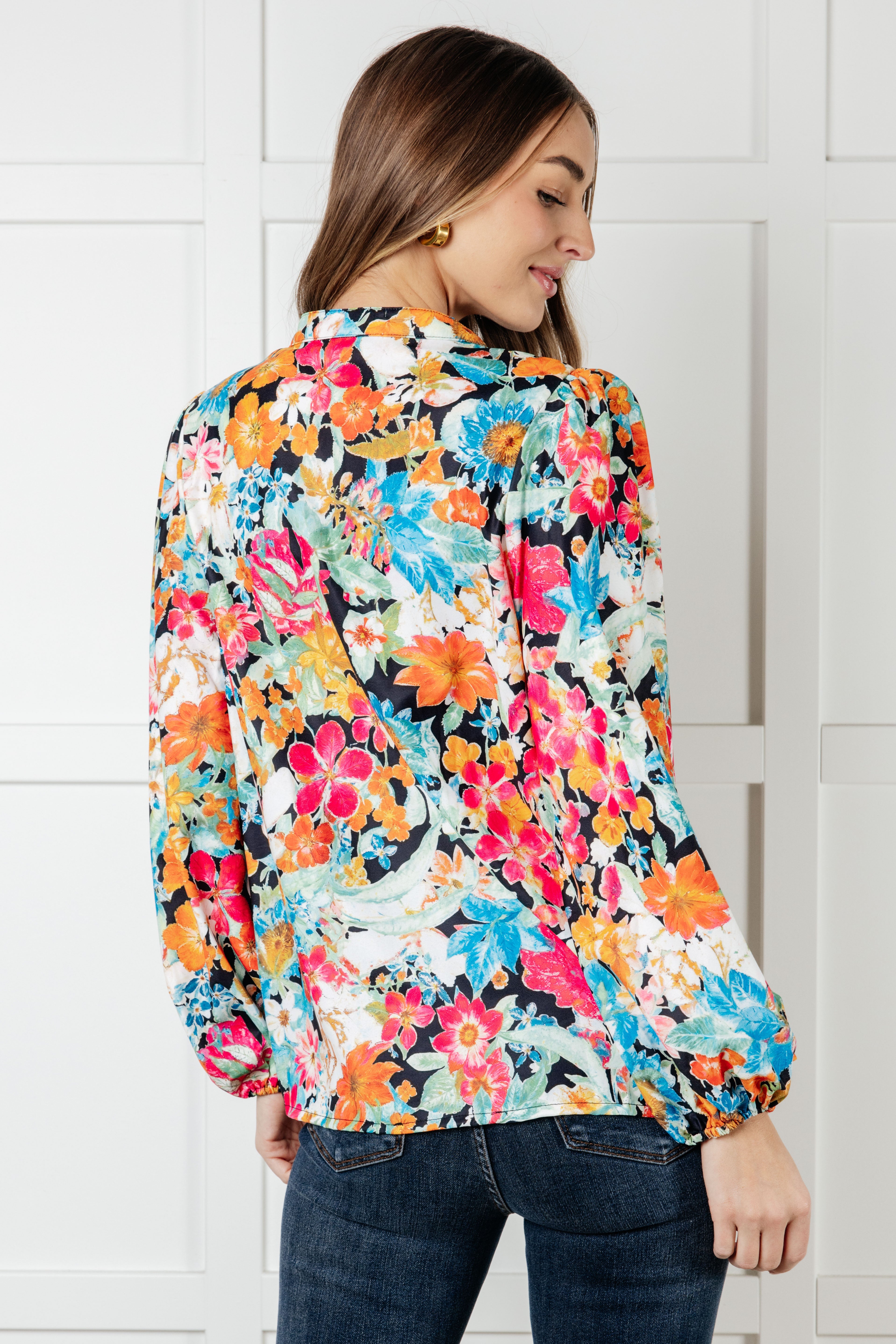 Take Me Away Floral Peplum Blouse