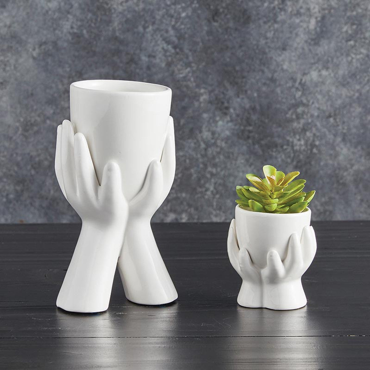 Ceramic Hands Mini Planter