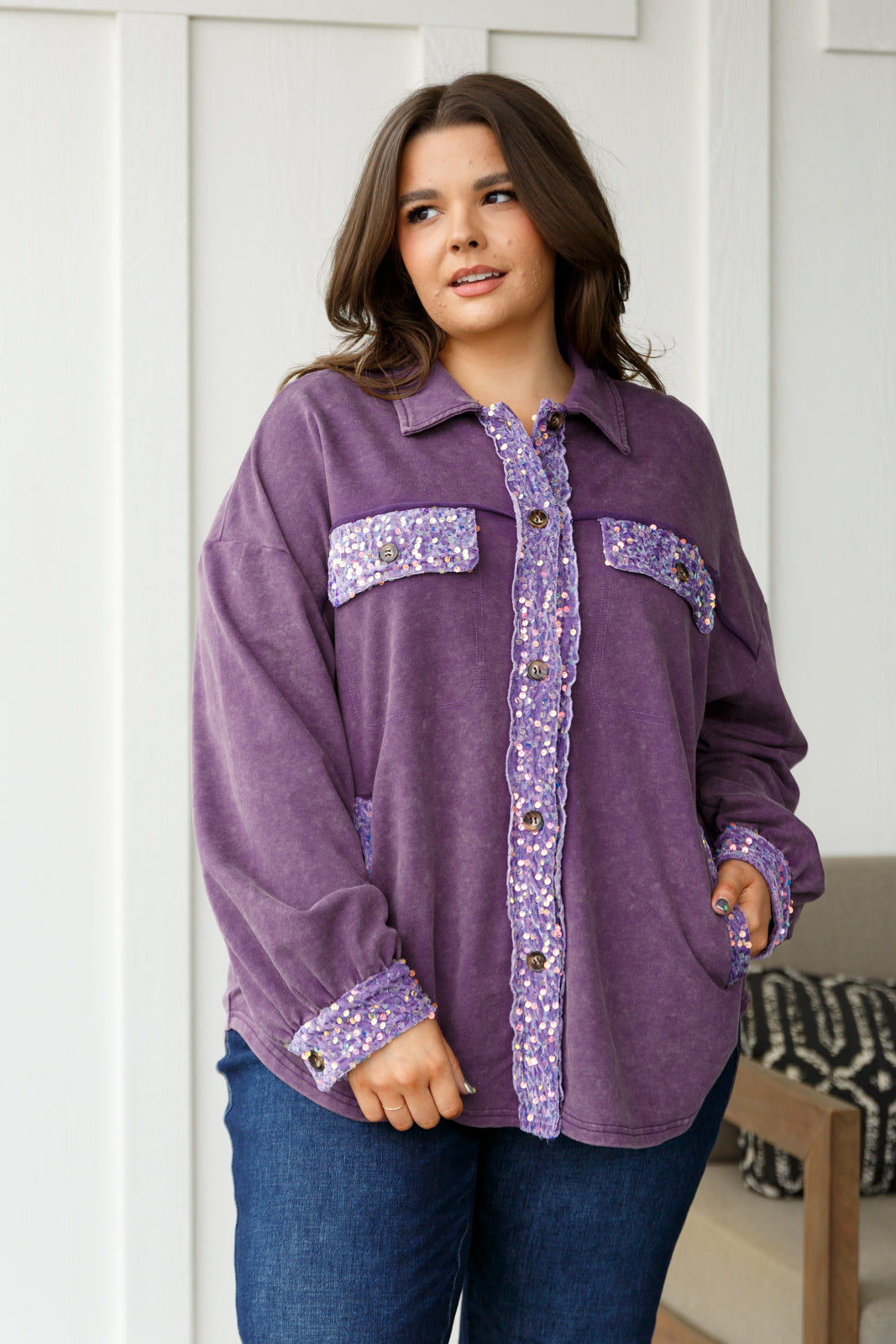 Chaos of Sequins Shacket