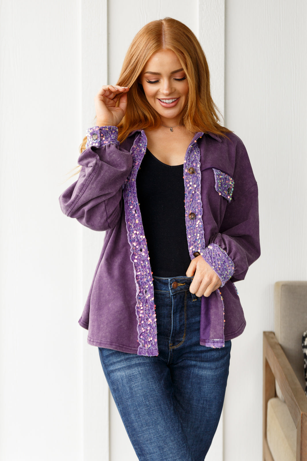 Chaos of Sequins Shacket