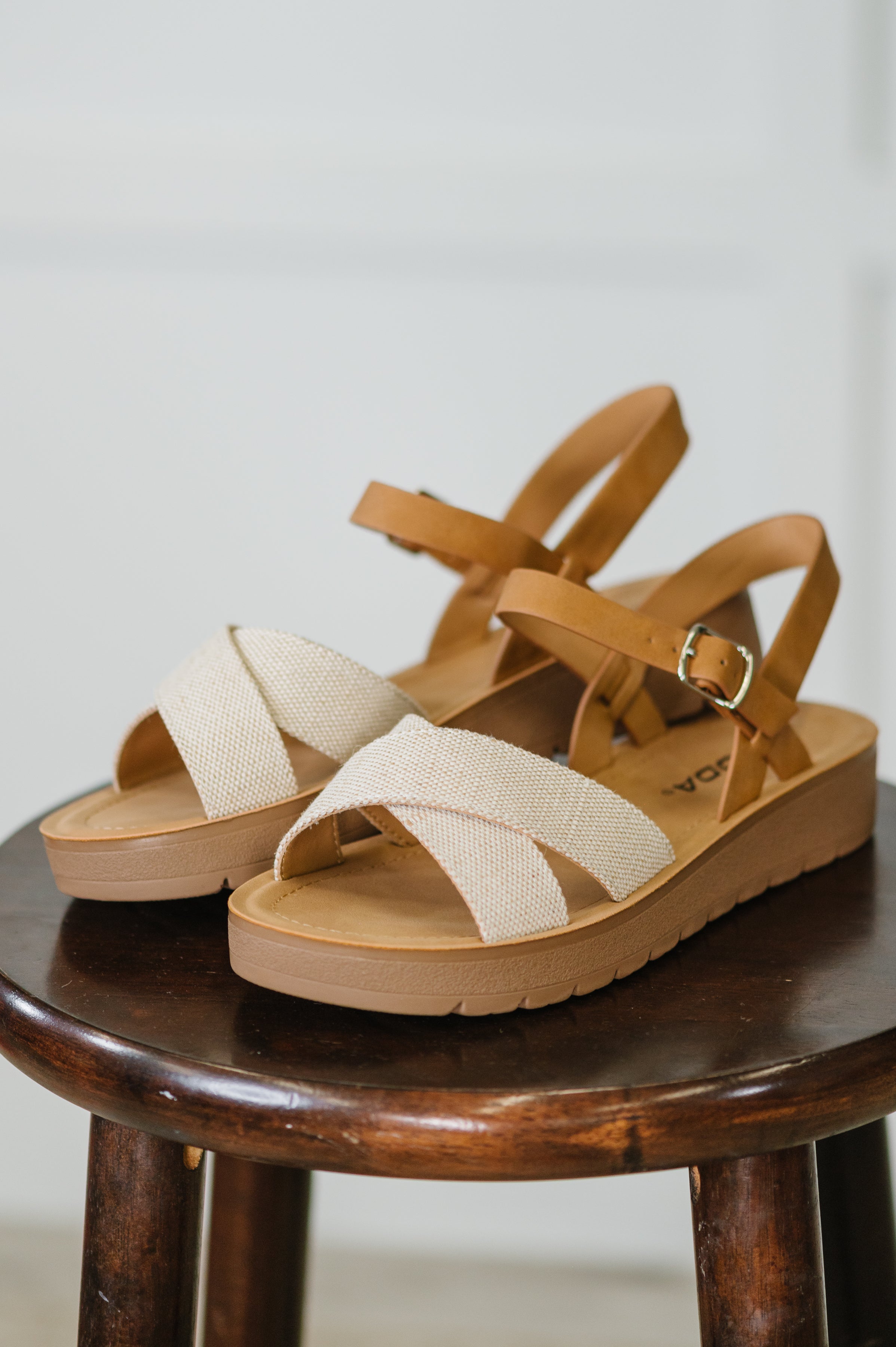 Chester Platform Nubuck Wedge Sandals
