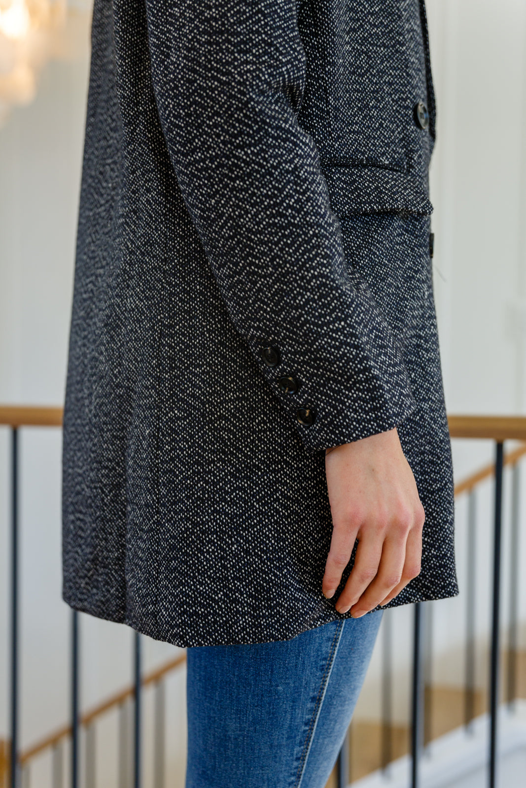 Chic Upon Arrival Button Down Blazer Jacket