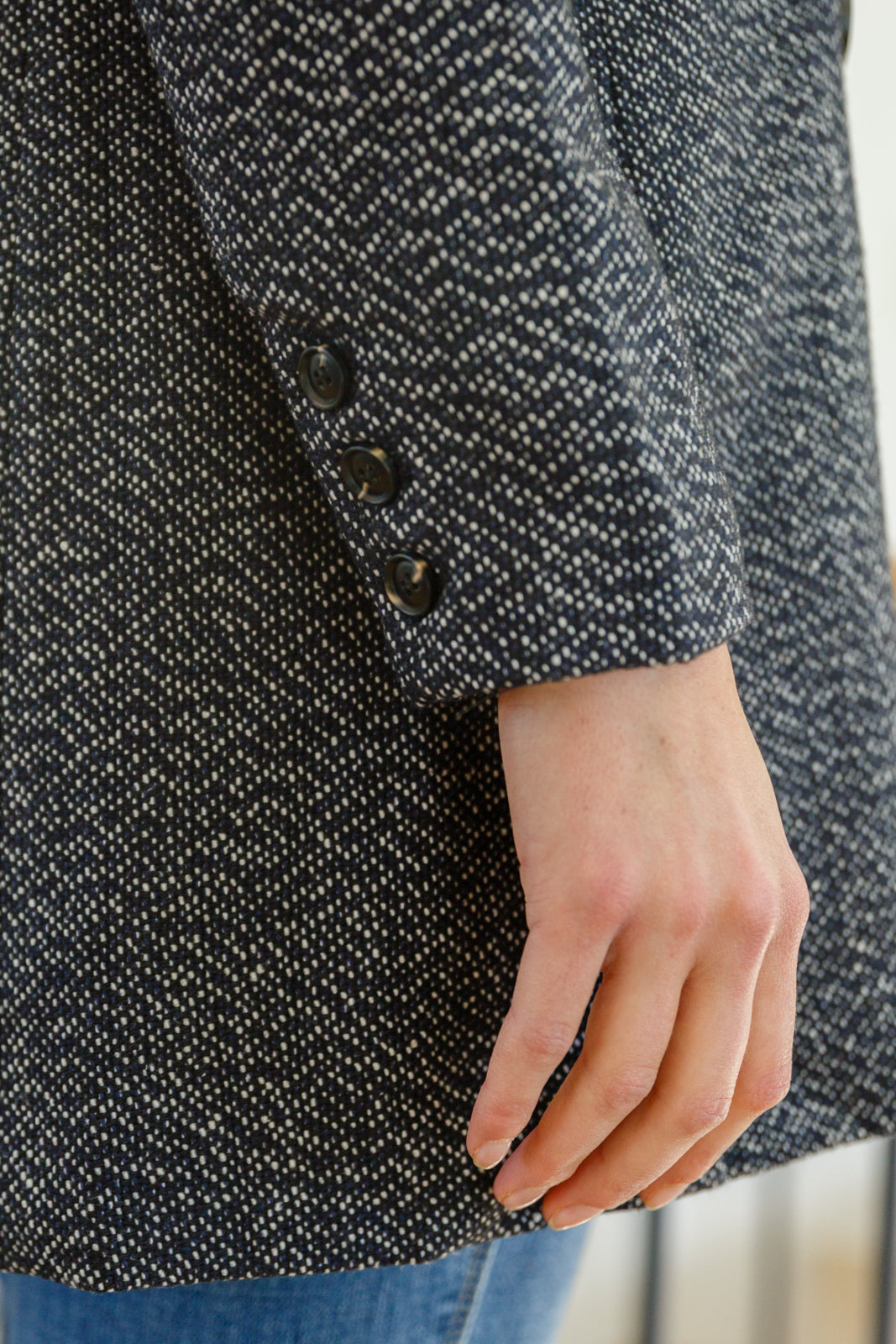 Chic Upon Arrival Button Down Blazer Jacket