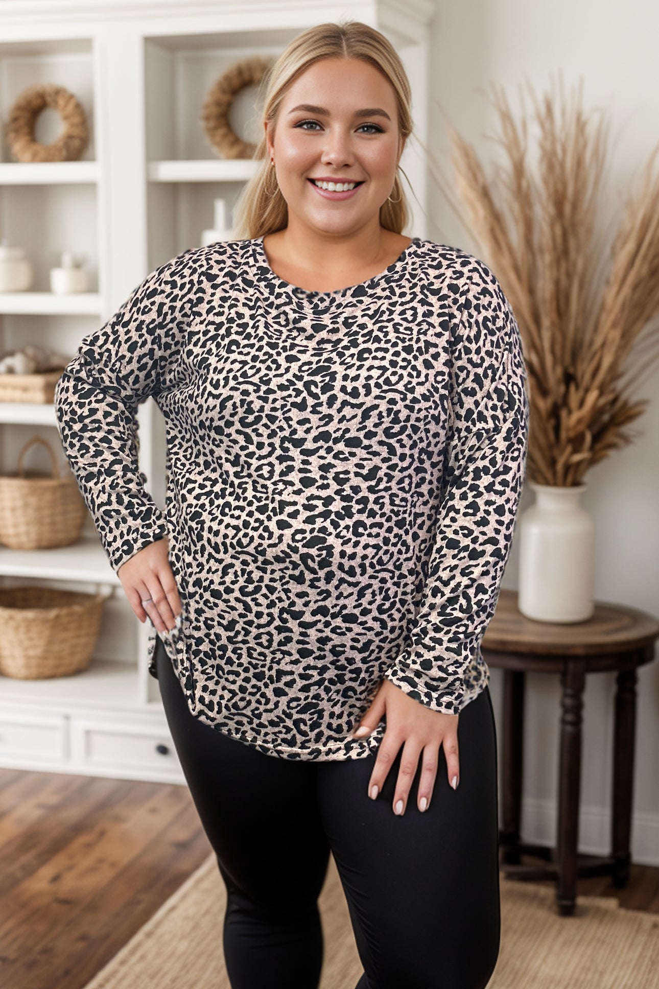 Chic in Cheetah Long Sleeve - Taupe